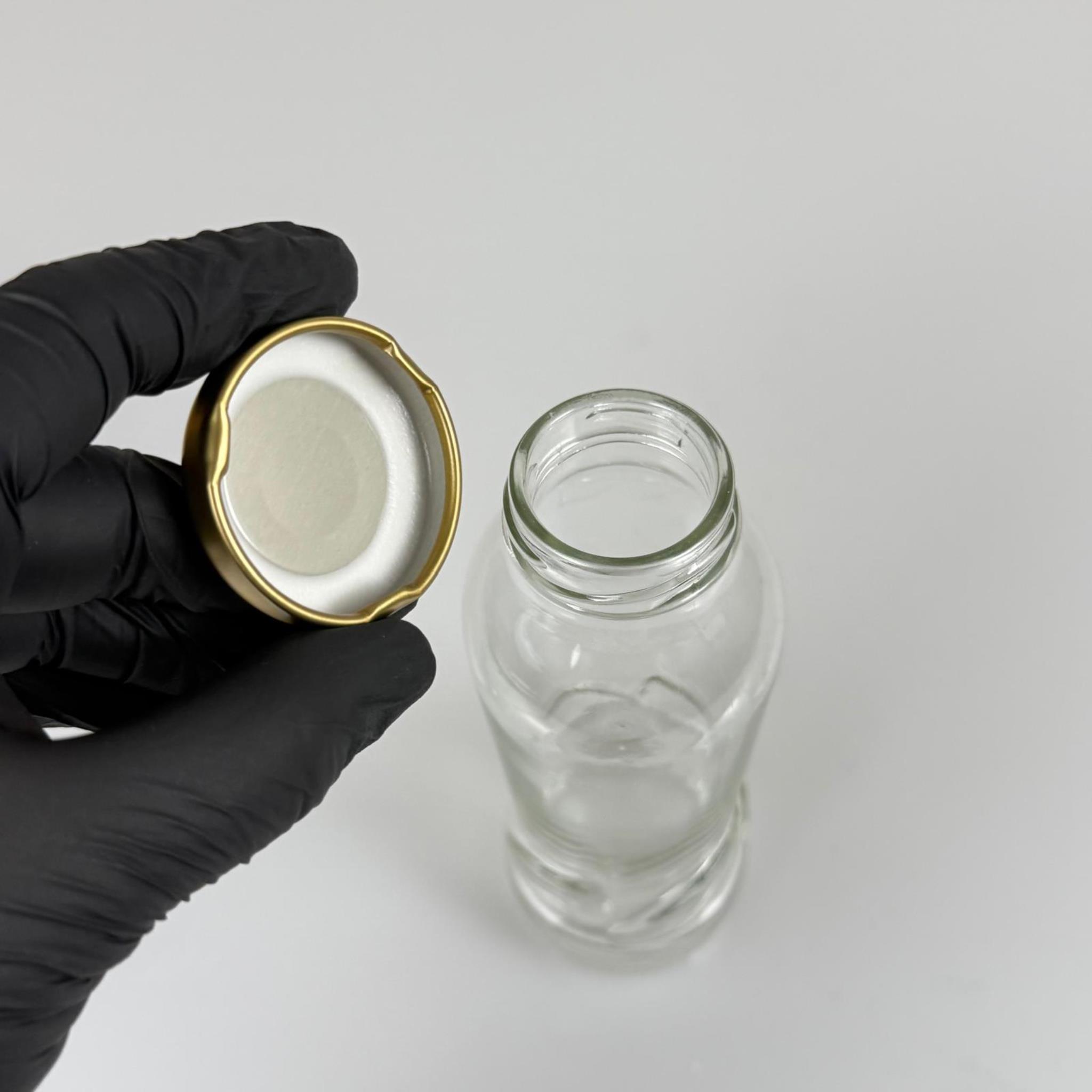 250 CC PAŞABAHÇE CAM MEYVE SUYU ŞİŞESİ - GOLD METAL KAPAKLI - 250 ML CAM ŞİŞE - KONSERVEYE UYGUN