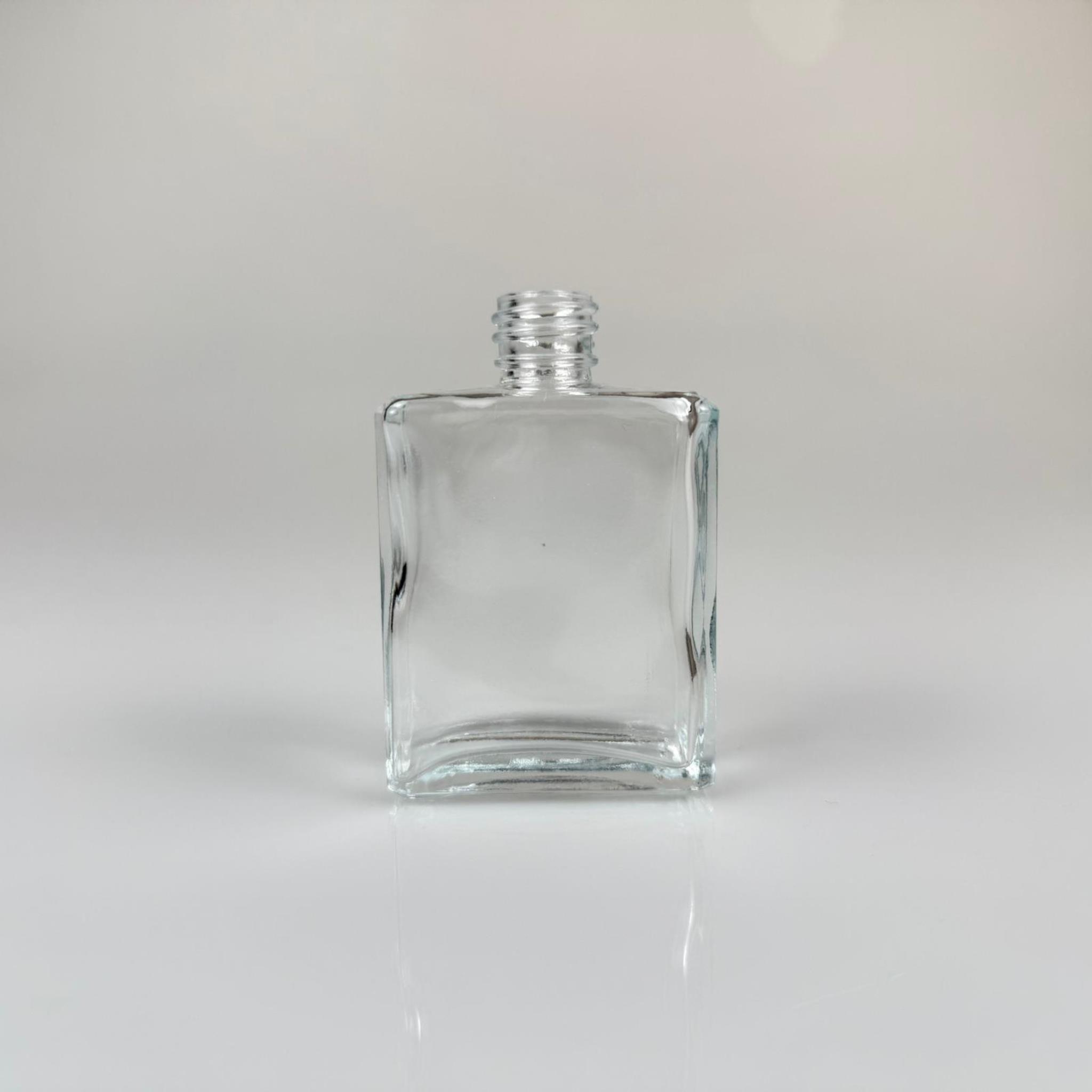 40 CC YASSI DİKDÖRTGEN KÖŞELİ KISA CAM ŞİŞE - 18 MM AĞIZ - 40 ML PRESTİJLİ ŞİŞE