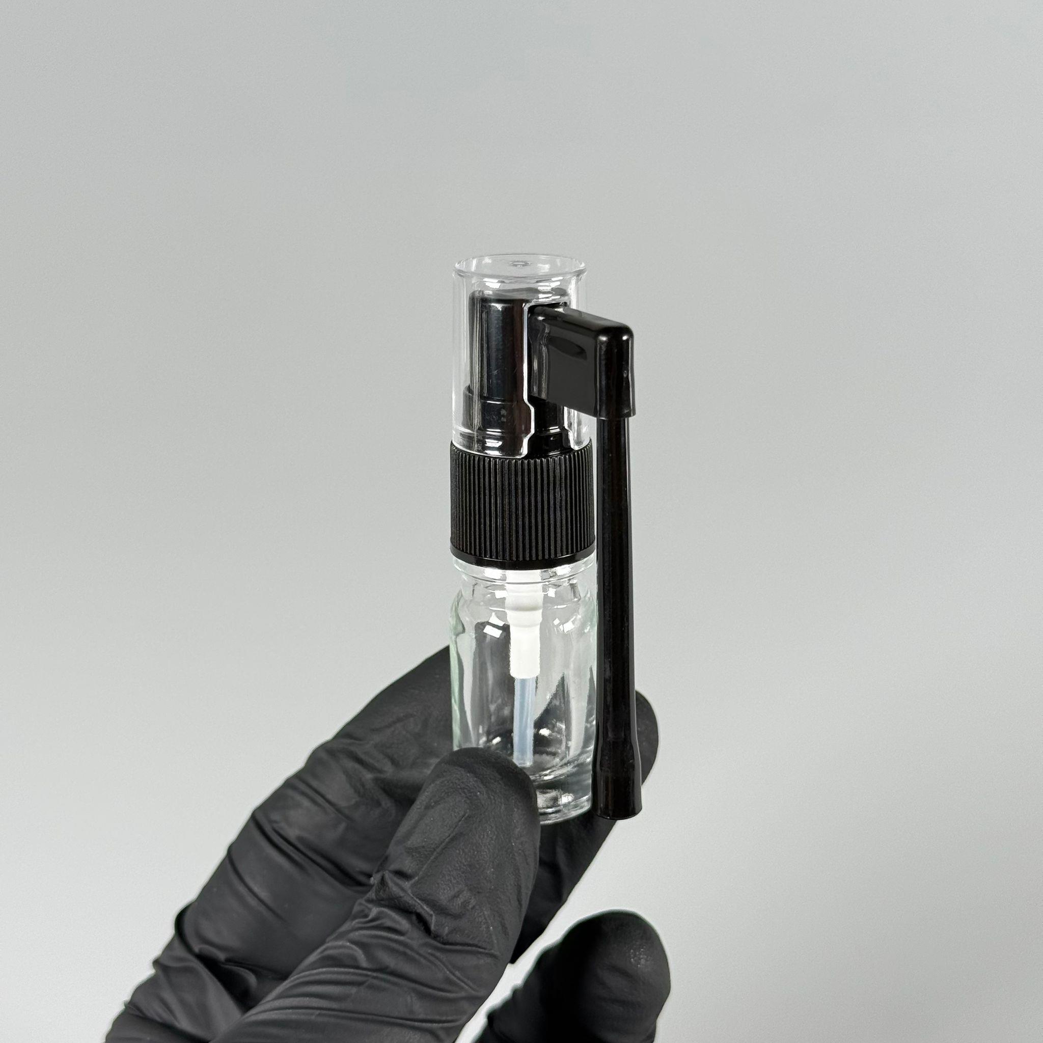 5 ml Farmasötik Plastik Uzun Nozullu Mist Oral Boğaz Spreyli Şeffaf Cam Şişe - 5 CC SİYAH ORAL BOĞAZ SPREYLİ CAM ŞİŞE