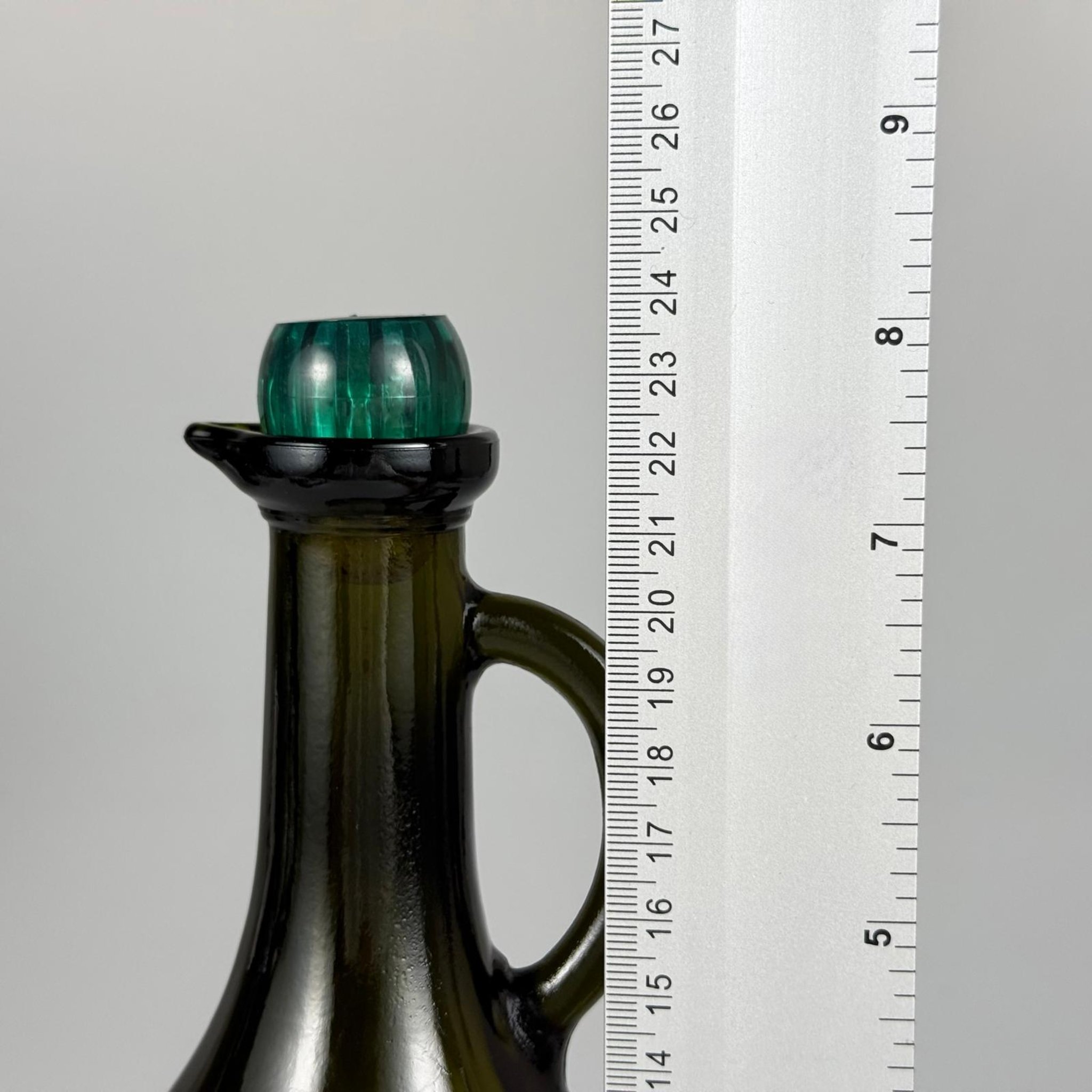 500 CC GAGALI KULPLU YAĞLIK CAM ŞİŞE - 500 ML GALON YAĞDANLIK ŞİŞE - YAĞ ŞİŞESİ - YEŞİL - YEŞİL MANTAR TIPALI