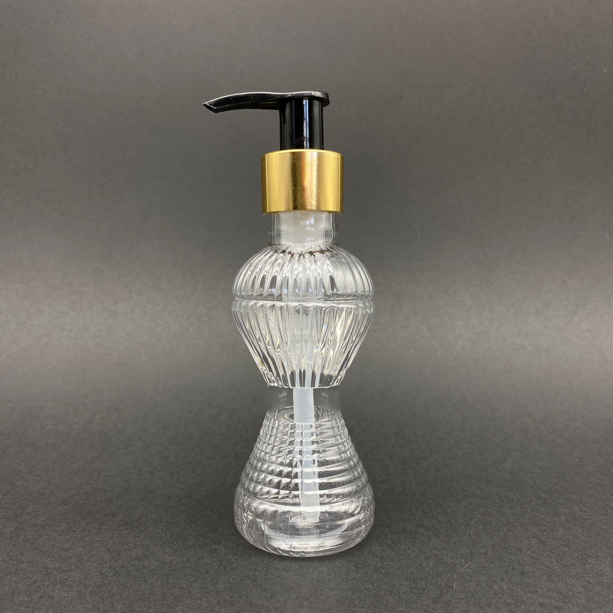 100 CC PIRLANTA MODEL PET ŞİŞE - GOLD POMPALI  - 100 ML POMPALI PLASTİK ŞİŞE