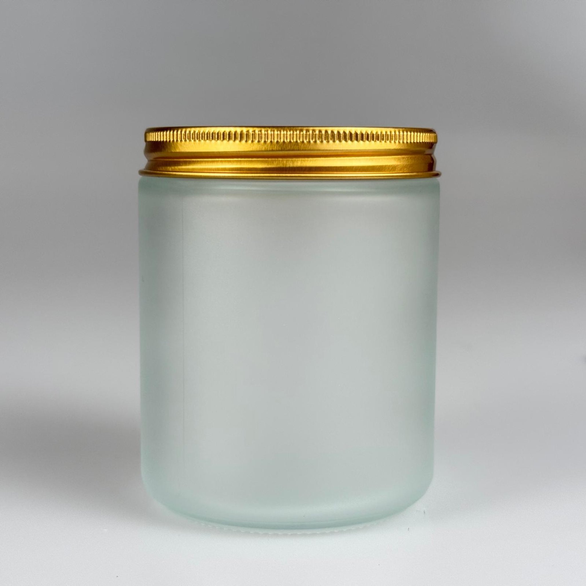 270 CC CAM BUZLU MUM KAVANOZU - KÖPÜK CONTALI SIZDIRMAZ GOLD METAL KAPAKLI  - 270 ML KREM KAVANOZU - MUM KAVANOZLARI - MEDİKAL KAVANOZ