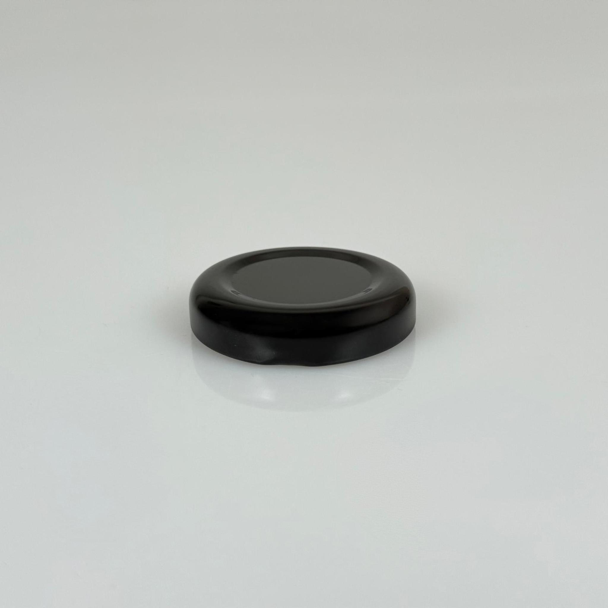 38 MM TWİST-OFF SİYAH METAL KAPAK