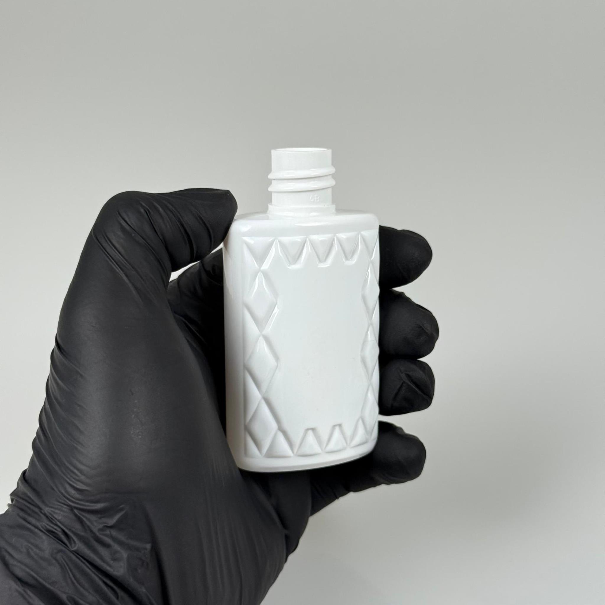 50 CC BEYAZ PET KÖŞELİ PARFÜM ŞİŞESİ  - 18 AĞIZ - 50 ML PLASTİK PARFÜM - KOLONYA ŞİŞESİ