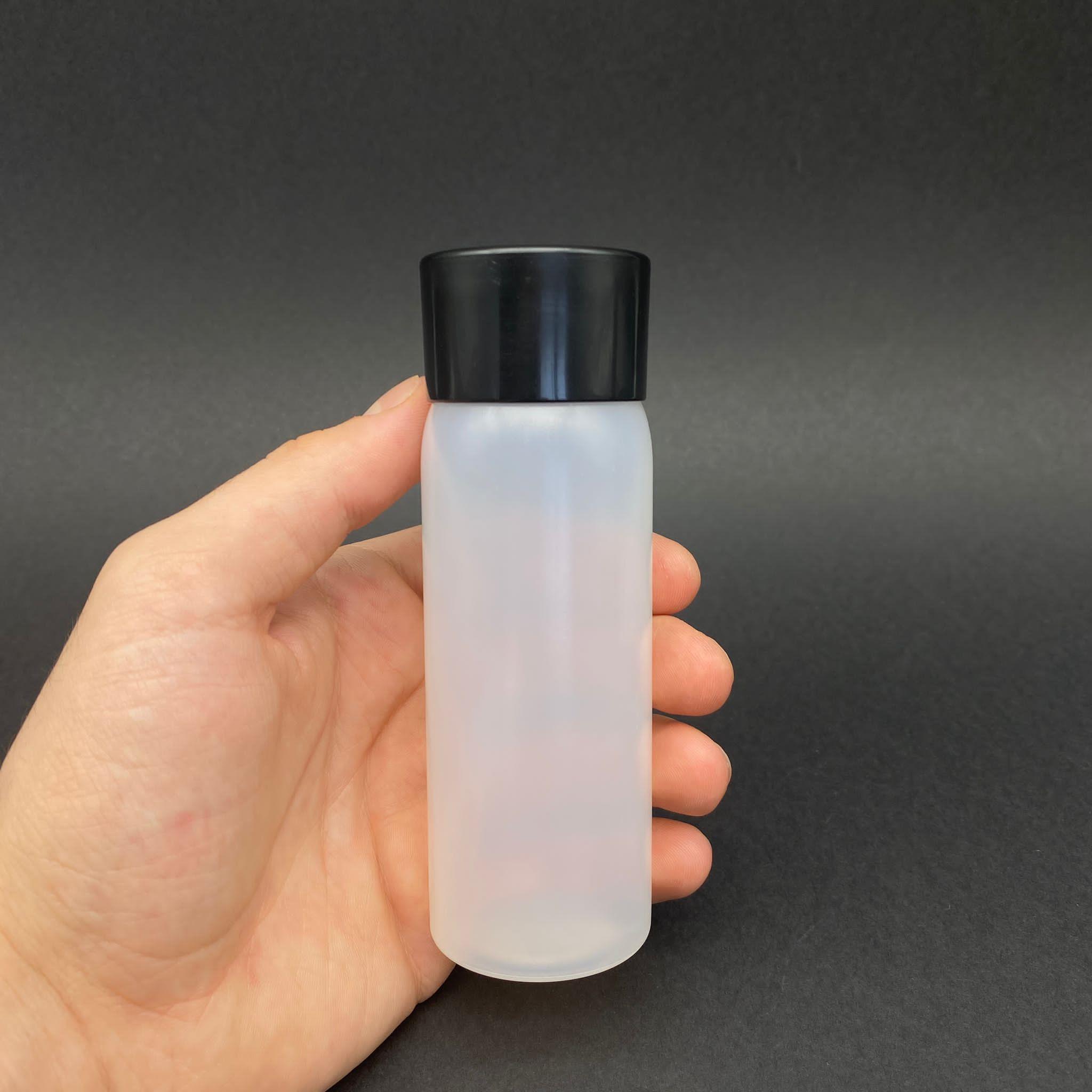 100 CC SERT NATÜREL ŞİŞE - SİYAH KOLONYA KAPAKLI - KOLONYA TIPALI - 100 ML PLASTİK KOLONYA ŞİŞESİ