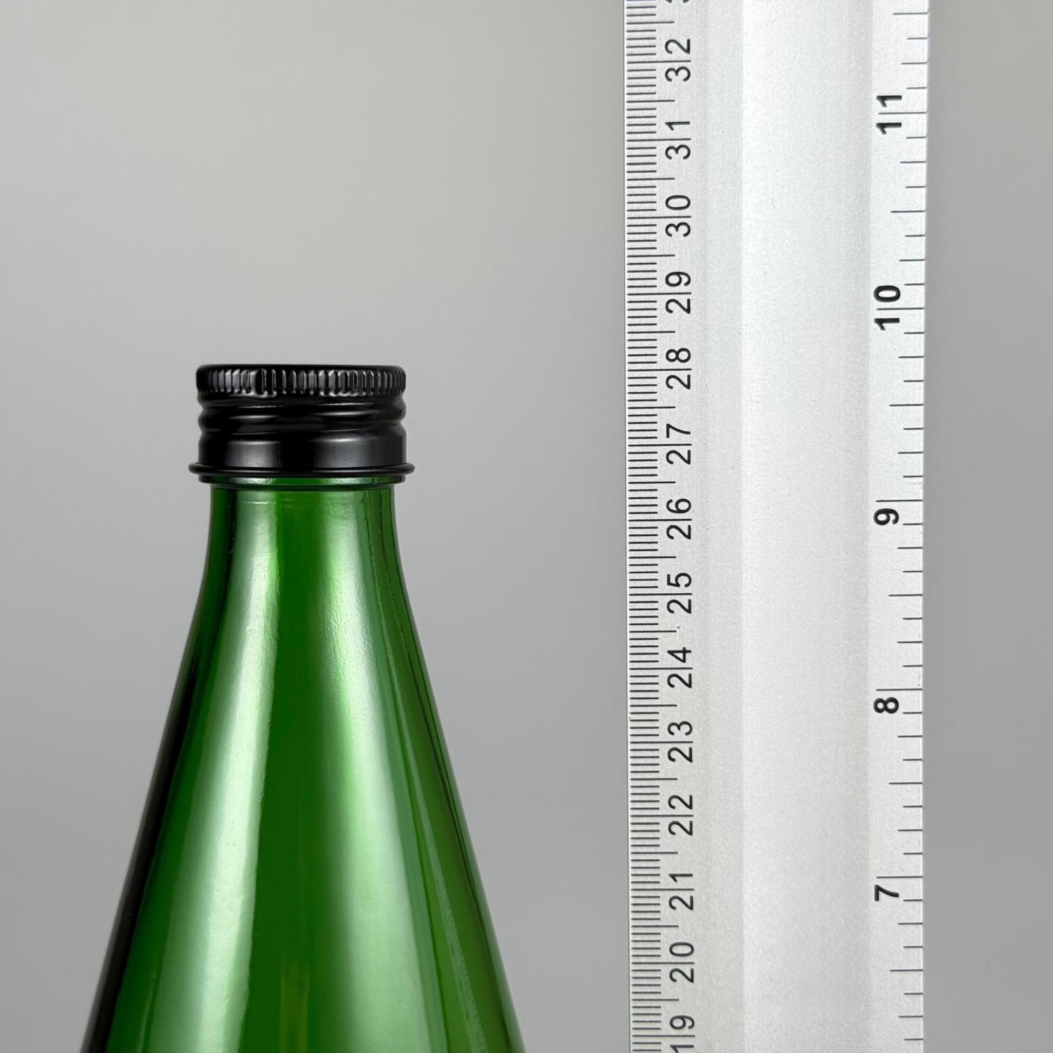750 CC YEŞİL CAM ŞİŞE - SİYAH METAL KAPAKLI - 750 ML CAM ŞİŞE
