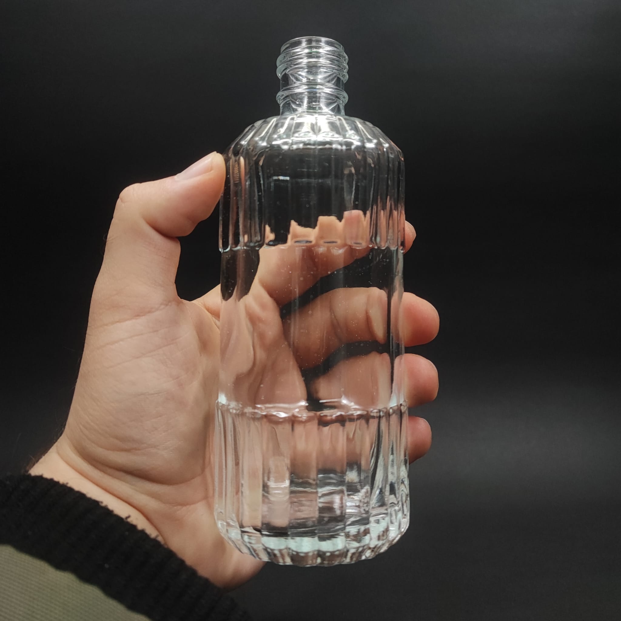 200 CC SİLİNDİR ZÜMRÜT MODEL CAM KOLONYA ŞİŞE - 24 AĞIZ KAPAKSIZ - 200 ML ZÜMRÜT CAM KOLONYA ŞİŞELERİ