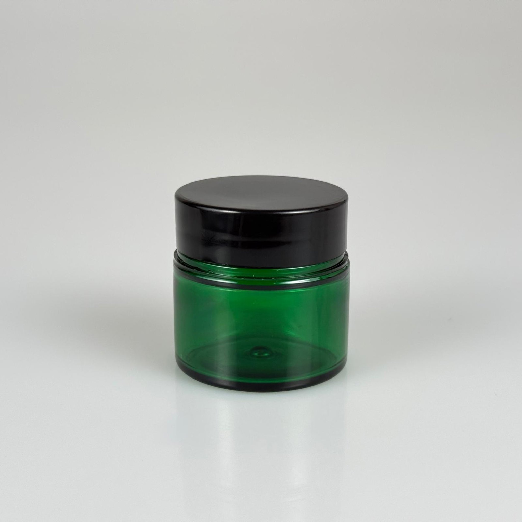 20 CC YEŞİL SERT PLASTİK KAVANOZ - 38 AĞIZ SİYAH KAPAKLI - 20 ml KALIN LÜX Boş Krem, Balm, Peeling, Macun, Pasta, Aromaterapi ve Saç Maskesi Kabı