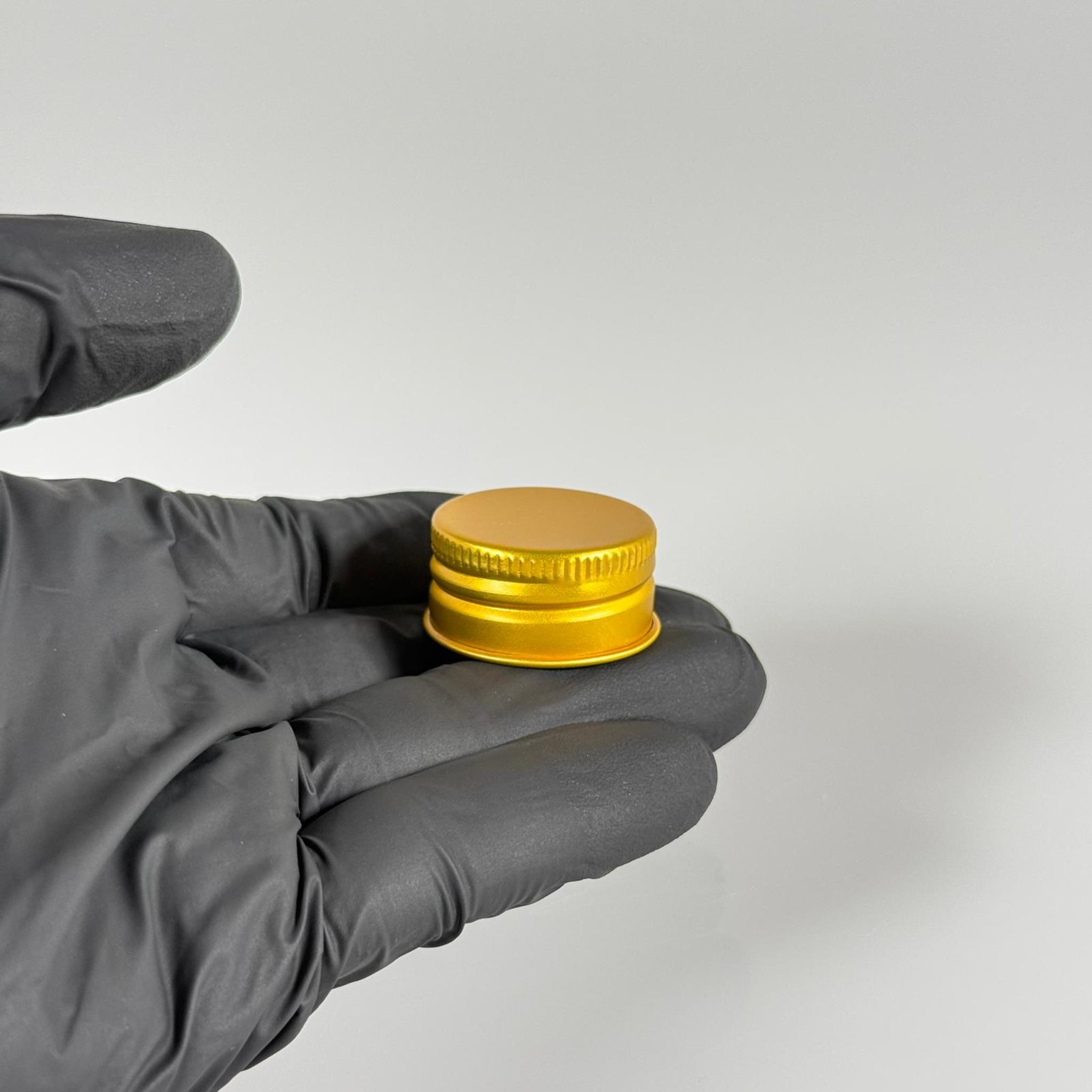 28 MM VİDALI GOLD ALÜMİNYUM METAL KAPAK SERT (COLD BREW ŞİŞE KAPAĞI - SOĞUK KAHVE ŞİŞESİ KAPAĞI)