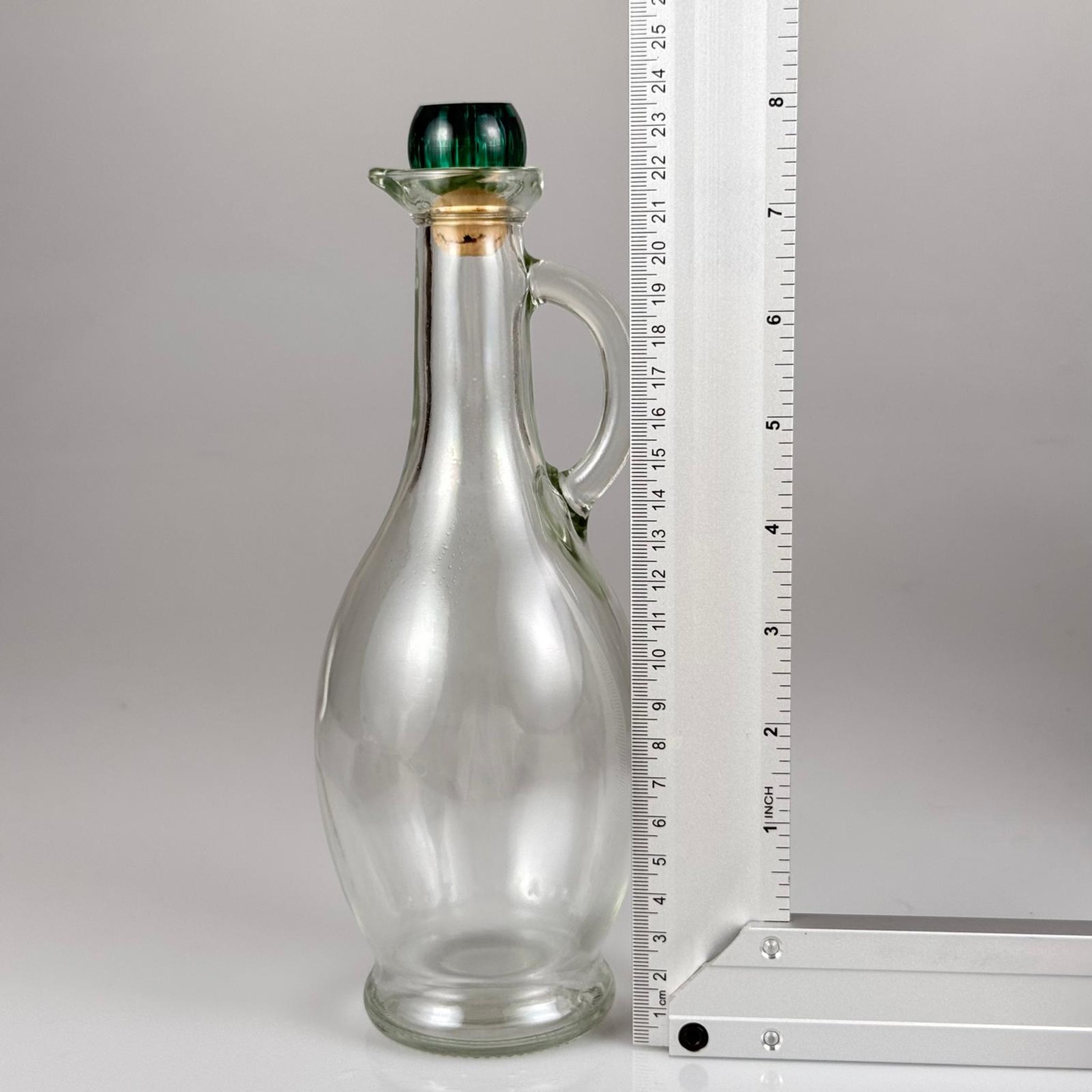 500 CC GAGALI KULPLU YAĞLIK CAM ŞİŞE - 500 ML GALON YAĞDANLIK ŞİŞE - YAĞ ŞİŞESİ - ŞEFFAF - YEŞİL MANTAR TIPALI