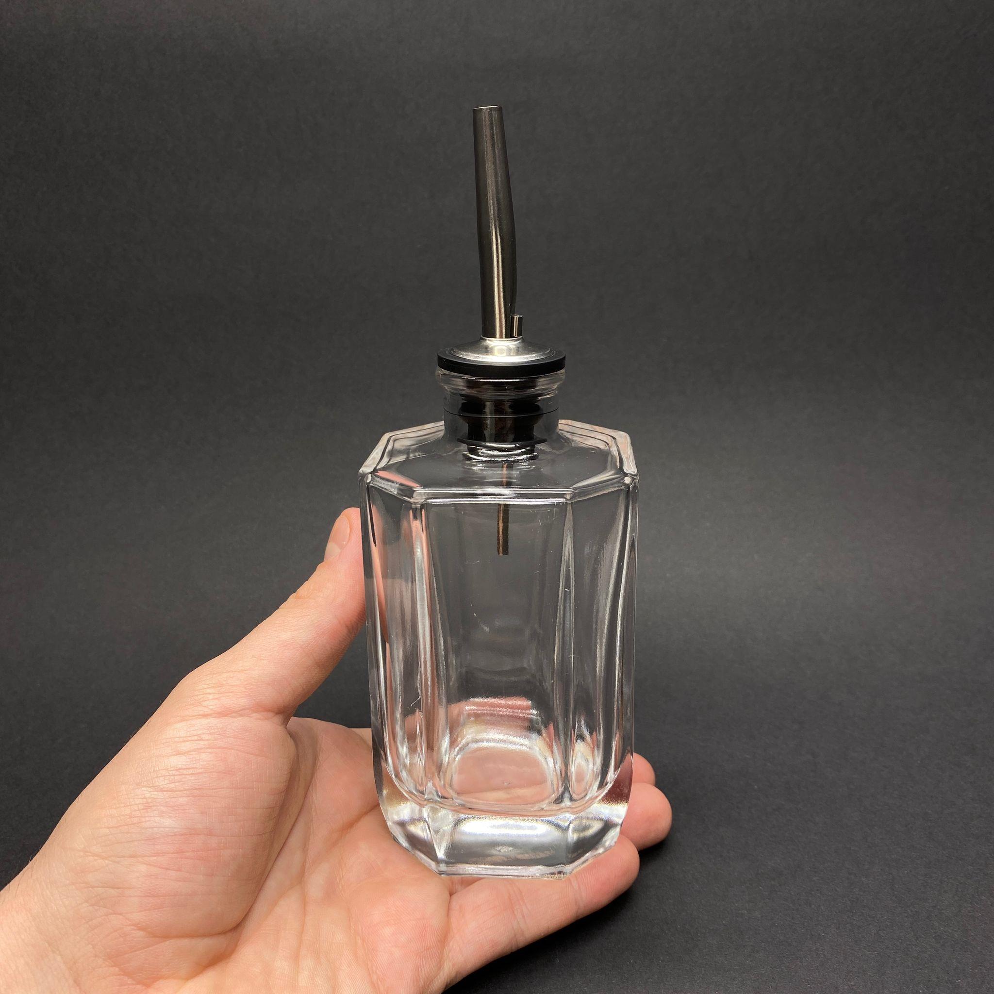 200 CC LÜX CAM ŞİŞE - ÇELİK AKITICI TIPALI - 200 ML ÖZEL CAM ŞİŞE
