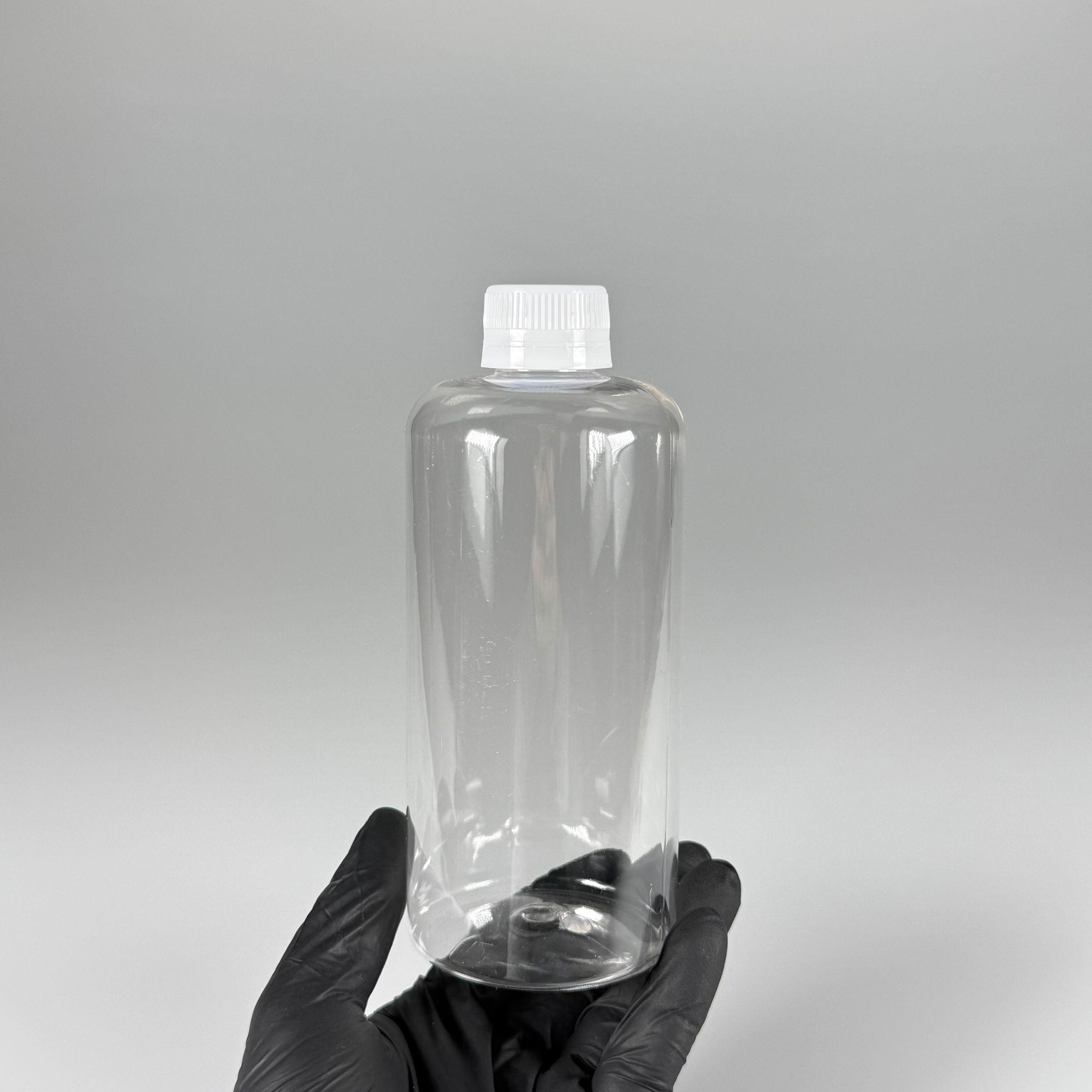 500 CC UZUN SİLİNDİR PET ŞİŞE KALIN (26 GR) - BEYAZ KİLİTLİ KAPAKLI - 28 AĞIZ - 500 ML PET ŞİŞE