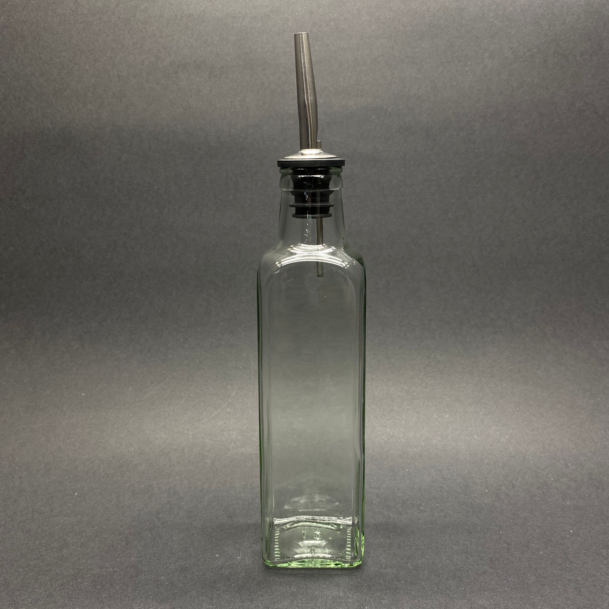250 CC MARASKA ŞEFFAF CAM ŞİŞE - ÇELİK YAĞDANLIK TIPALI - 250 ML YAĞ ŞİŞESİ - SİRKE ŞİŞESİ - İTHAL