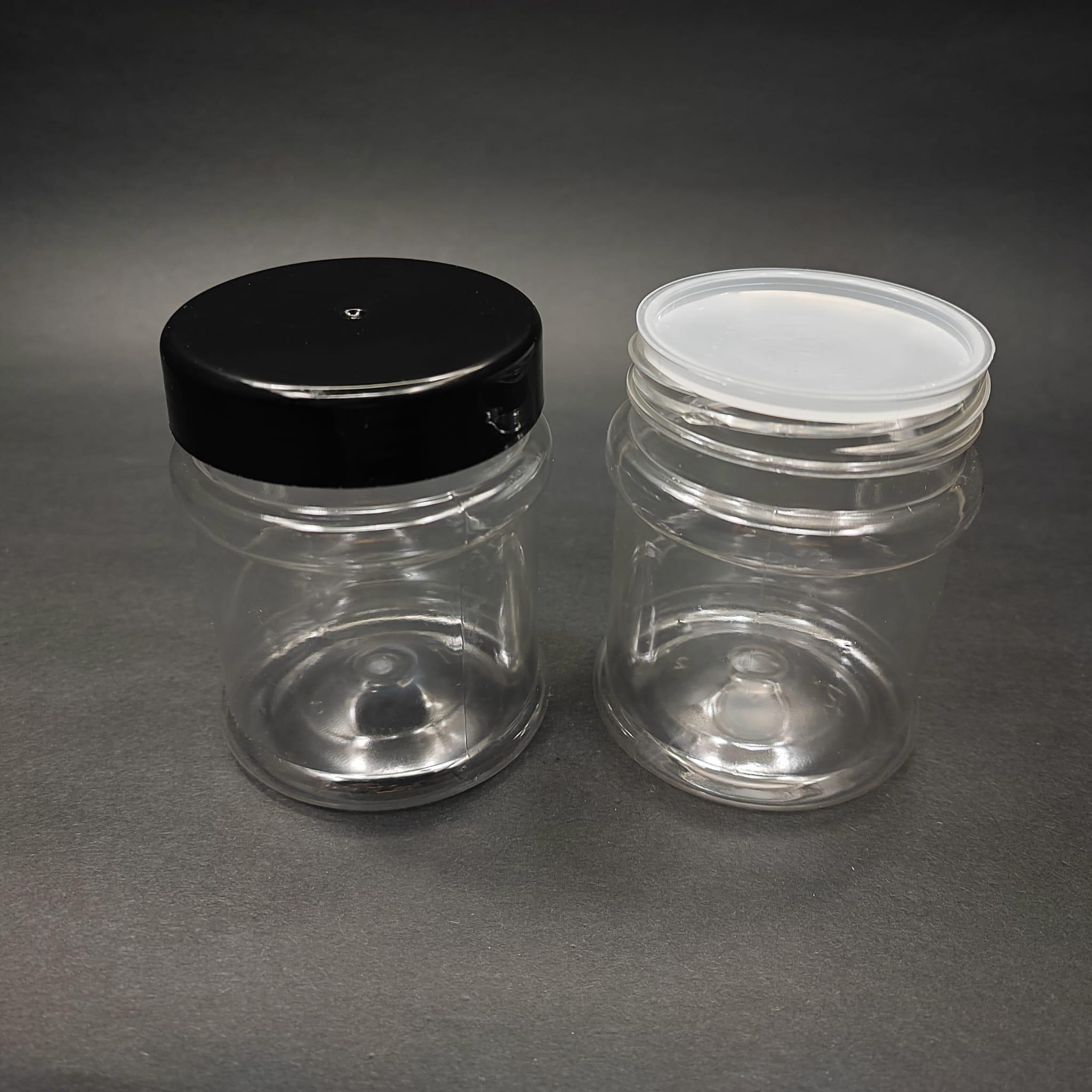 200 CC PET KAVANOZ - SİYAH KAPAKLI - İÇ TIPALI - 200 ML PLASTİK KREM KAVANOZU