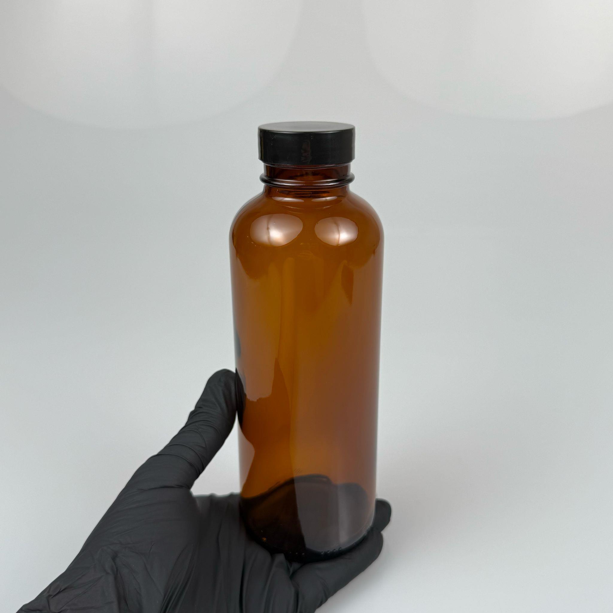 500 CC ENDÜSTRİYEL, KEVITA MODEL GENİŞ AĞIZLI AMBER CAM ŞİŞE - SİYAH PLASTİK KAPAKLI - 500 ML CAM KAHVERENGİ ECZA, ZEYTİNYAĞI, ÇEREZ, GRANÜR KAHVE, COLDBREW VB İÇİN ÇOK AMAÇLI CAM ŞİŞELER