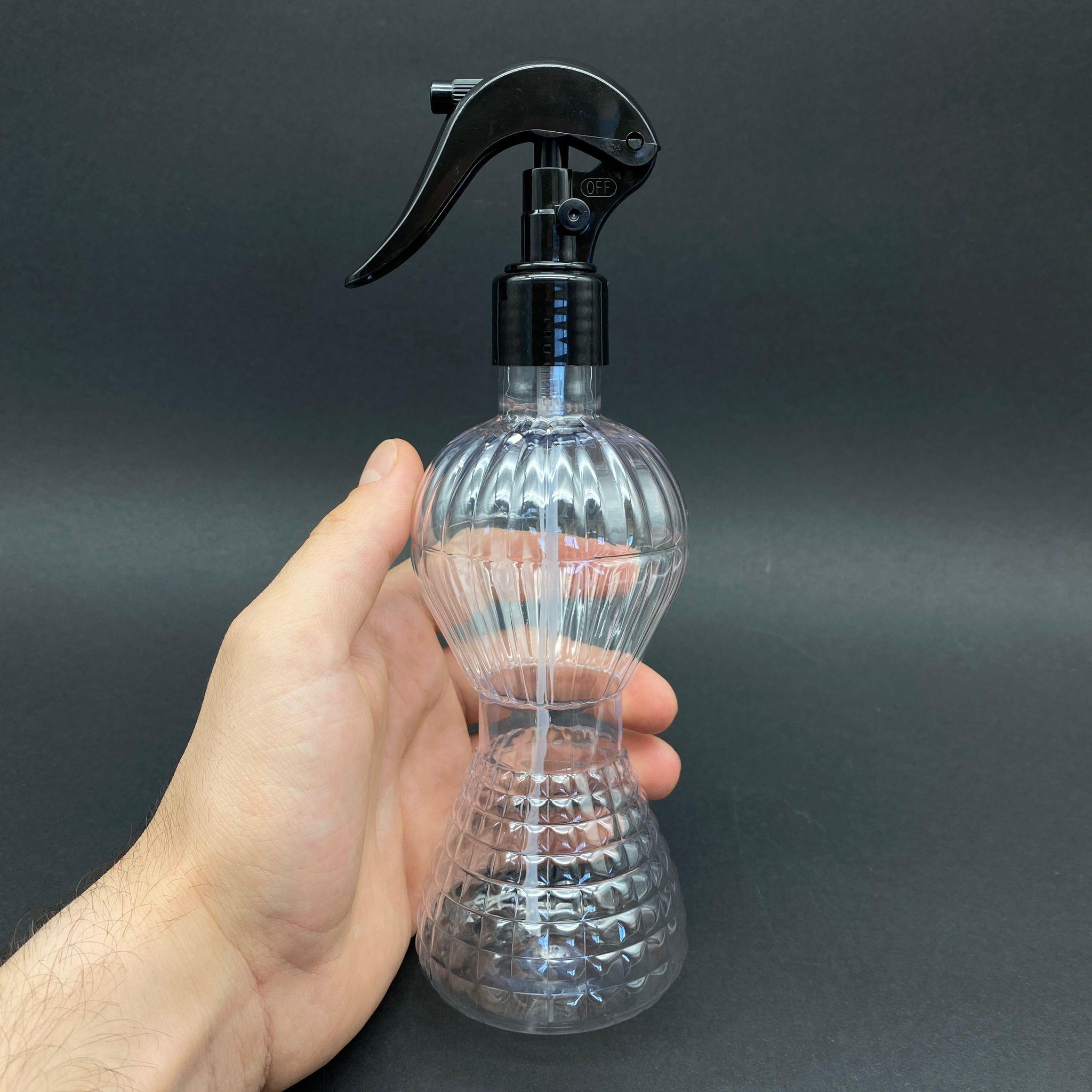 300 CC PIRLANTA MODEL PET ŞİŞE - SİYAH TRİGER SPREYLİ - 300 ML SPREYLİ PLASTİK ŞİŞE