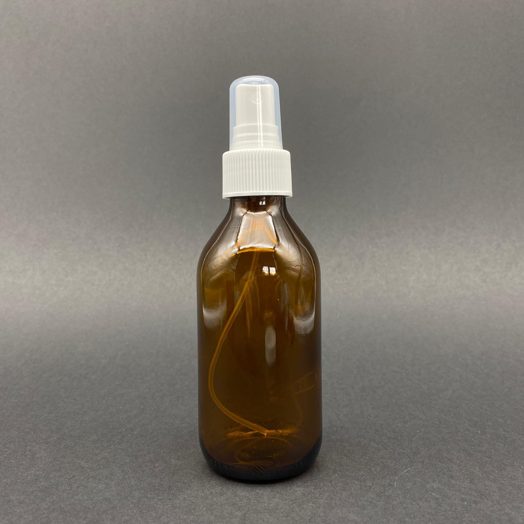 125 CC AMBER CAM ŞİŞE - BEYAZ SPREYLİ - 125 ML KAHVERENGİ BOŞ SPREY ŞİŞESİ (AĞIZ ÇAPI 25 MM)