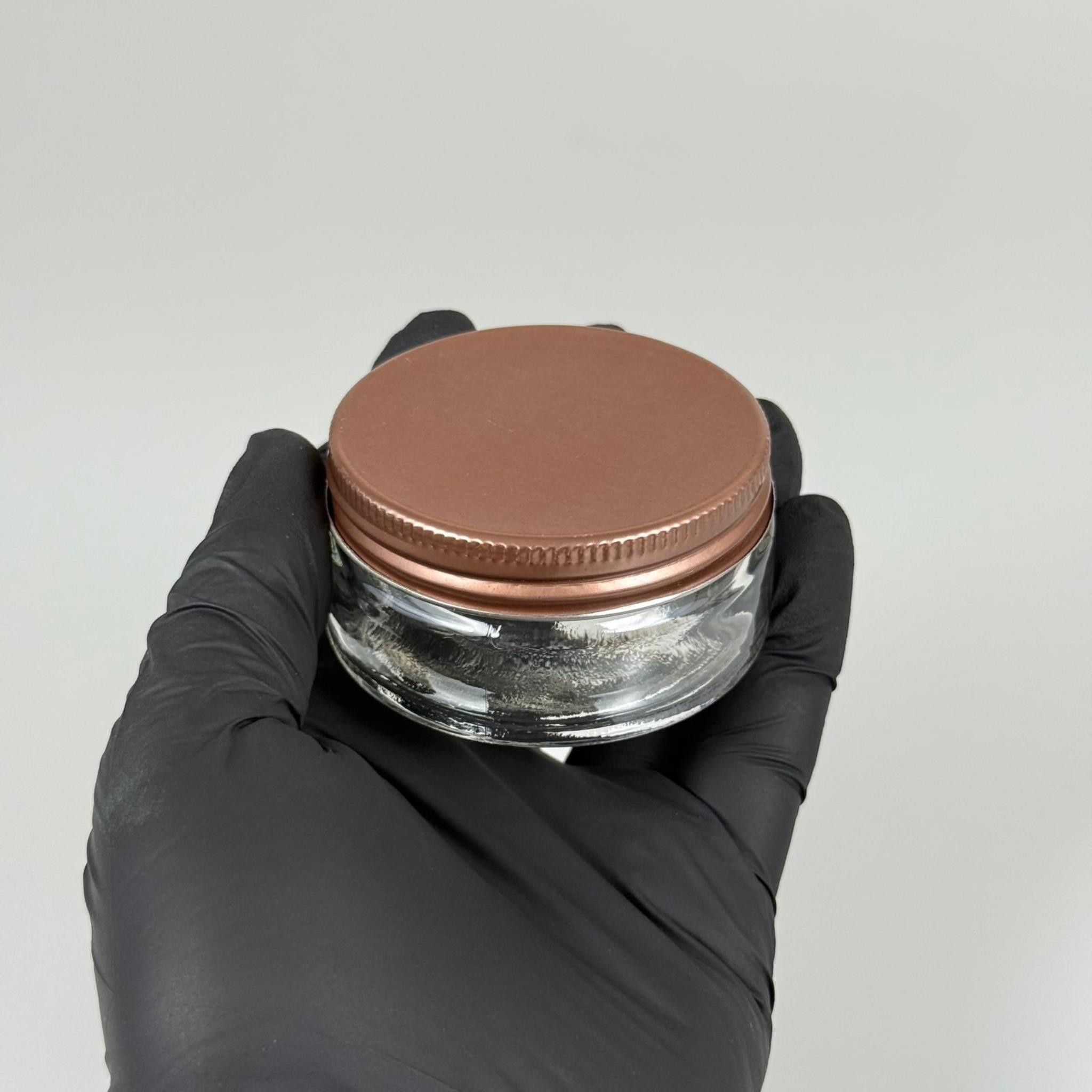 50 CC CAM KREM KAVANOZU - BRONZ SİYAH METAL KAPAKLI - 50 ML PAŞABAHÇE CAM KREM KAVANOZU - PAŞABAHÇE MUM KAVANOZLARI