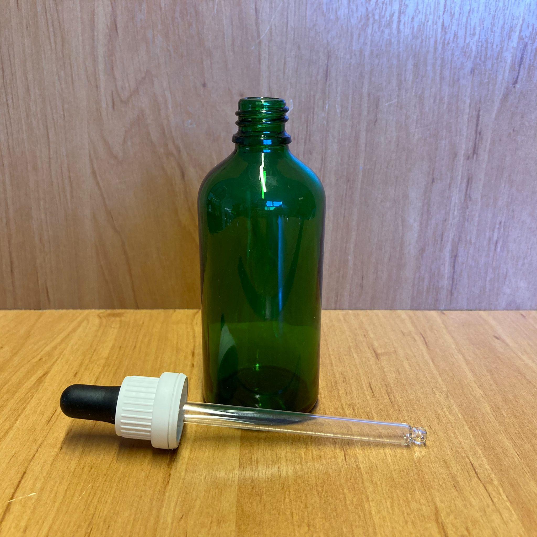 100 CC YEŞİL CAM DAMLALIKLI ŞİŞE - SİYAH EMZİK - BEYAZ KİLİTLİ PLASTİK KAPAK - 100 ML YEŞİL CAM DAMLALIKLI ŞİŞE