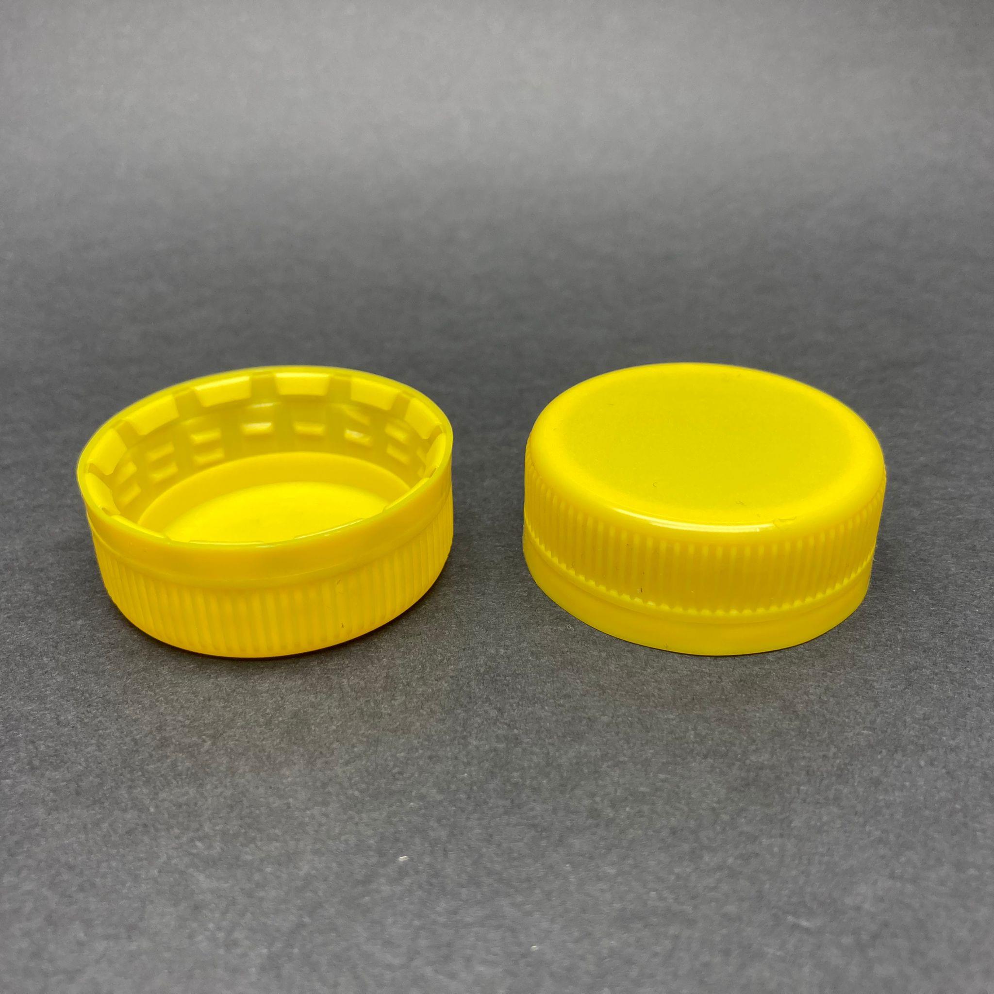38 MM VİDALI KİLİTLİ PLASTİK KAPAK SARI - SU PETİ KAPAĞI - KİLİTLİ
