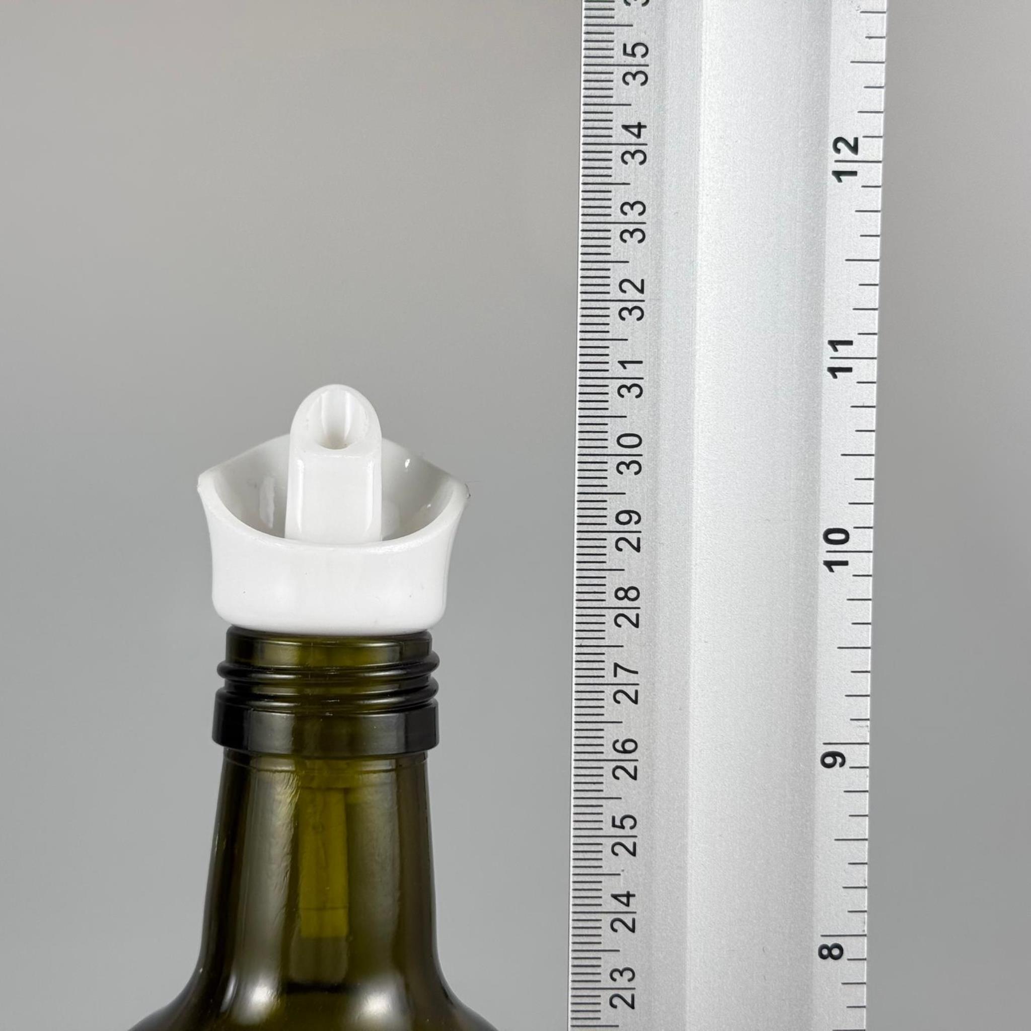 Akıtmaz Kapaklı Şık Cam Yağlık – Zeytinyağı ve Sirke İçin - Restoran Tipi 750 ML Yeşil Maraska Kare Yağdanlık Beyaz Akıtıcı Başlıklı