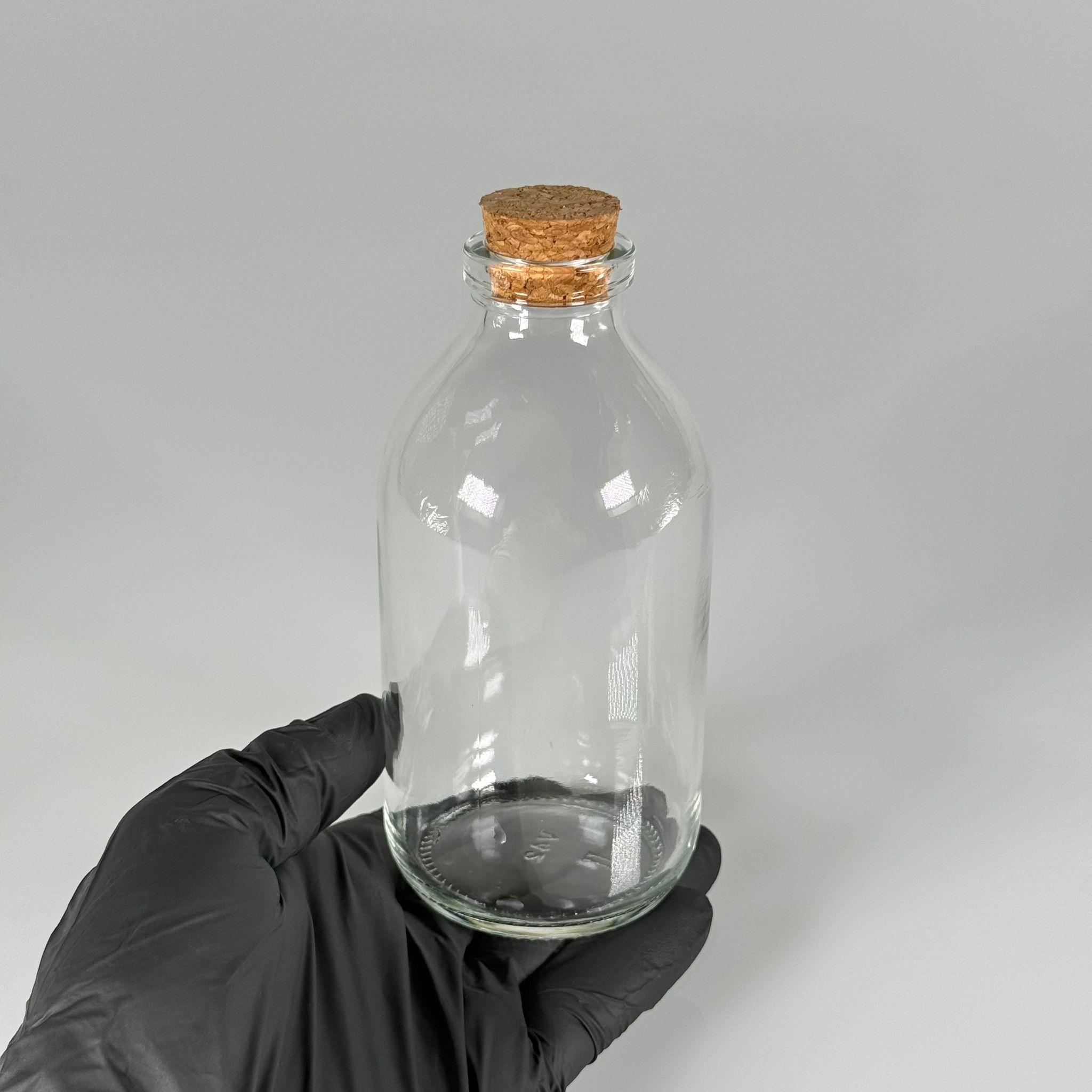 250 CC MANTAR TIPALI CAM ŞİŞE - GENİŞ AĞIZLI MANTAR TIPALI CAM ŞİŞE 250 ML - ŞEFFAF