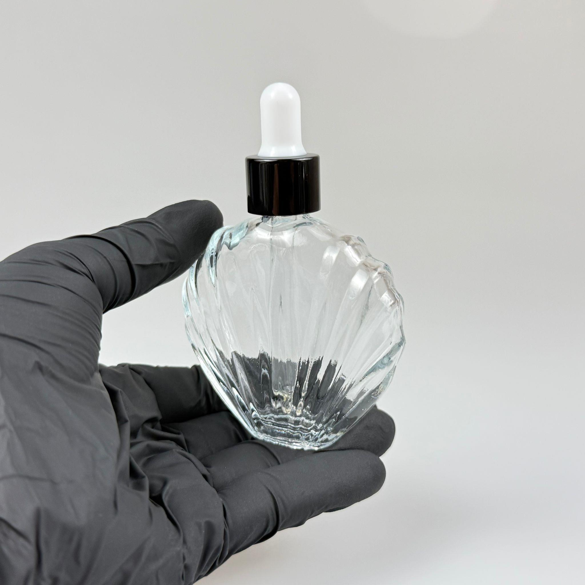 45 CC İSTİRİDYE MODEL PRESTİJLİ CAM DAMLALIKLI ŞİŞE - BEYAZ EMZİK - SİYAH METALİK KAPAK - 45 ML CAM DAMLALIKLI ŞİŞE - DAMLALIKLI BOŞ ŞİŞE