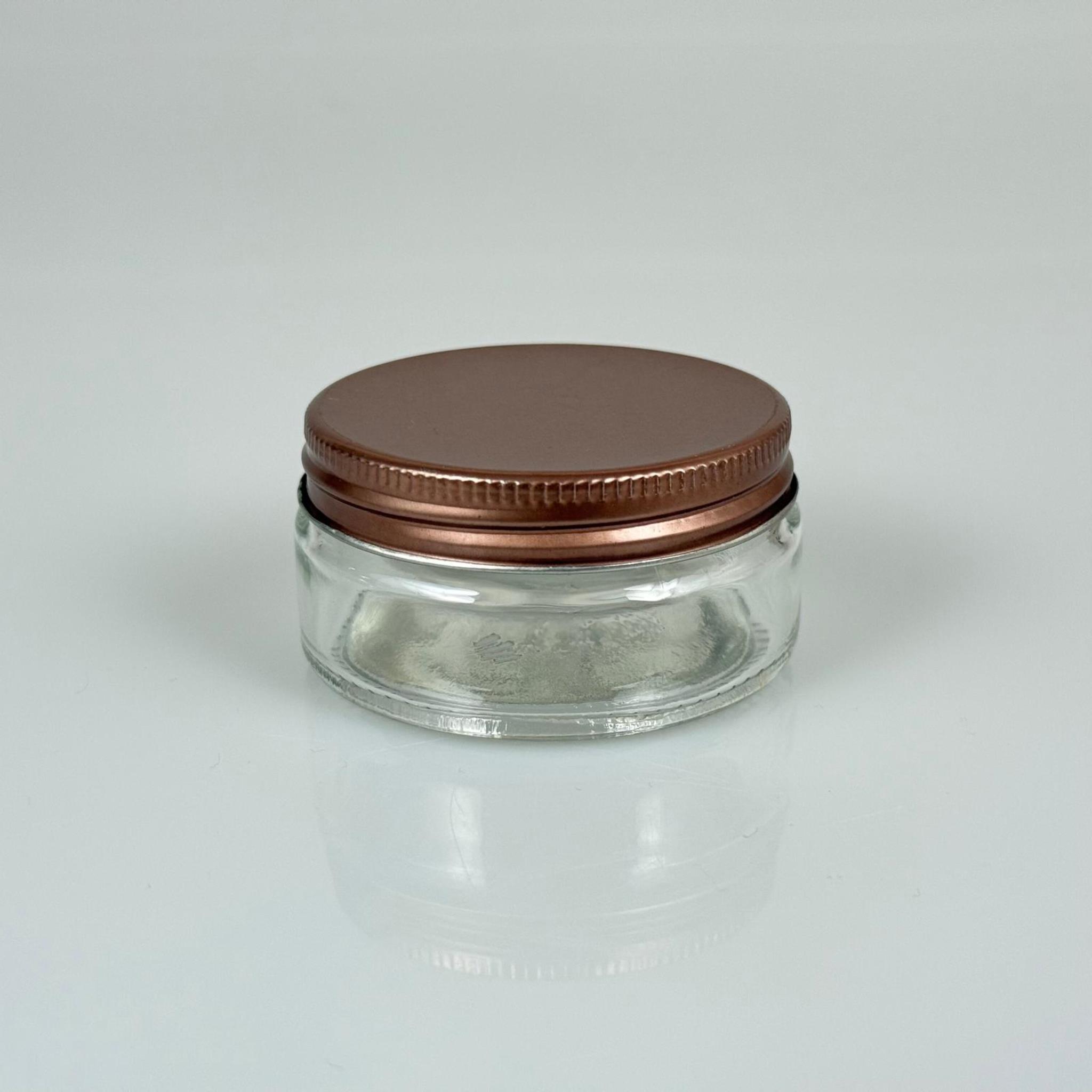 50 CC CAM KREM KAVANOZU - BRONZ SİYAH METAL KAPAKLI - 50 ML PAŞABAHÇE CAM KREM KAVANOZU - PAŞABAHÇE MUM KAVANOZLARI