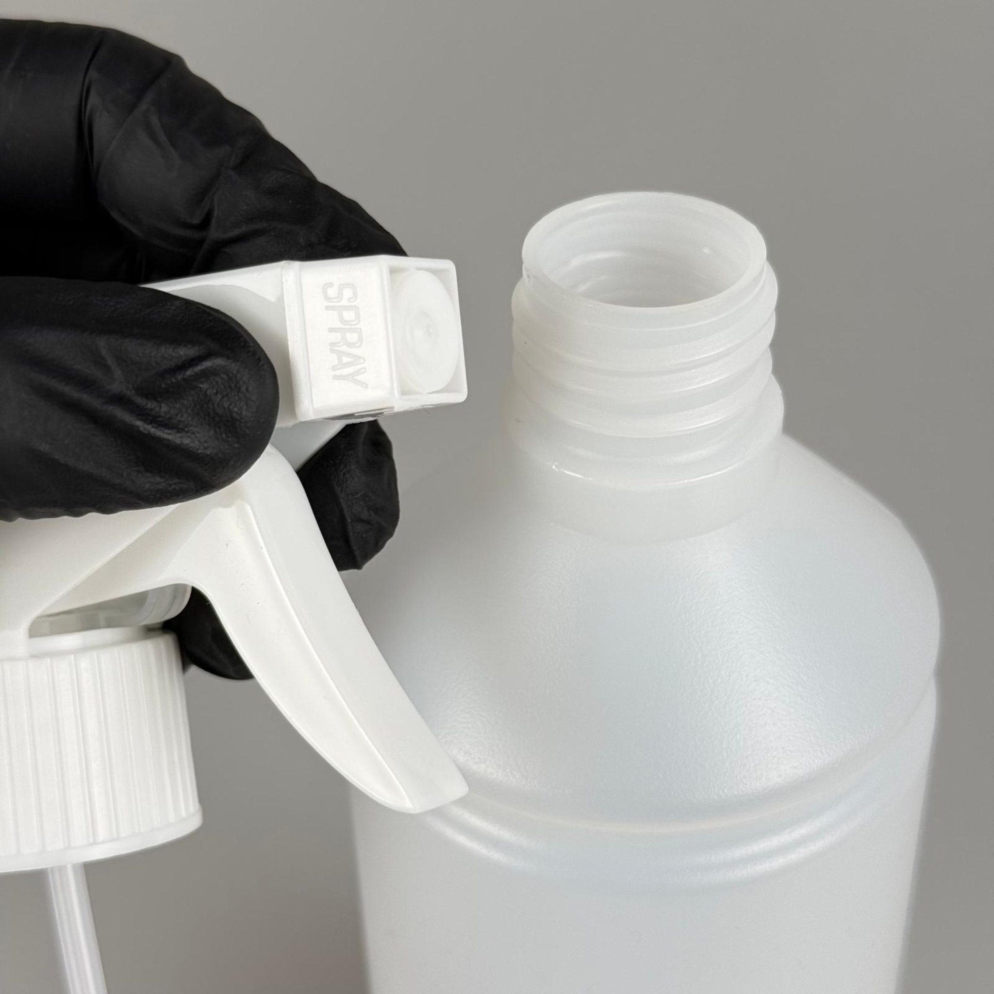 500 CC TİNER ŞİŞESİ - BEYAZ  TRİGER TETİK SPREYLİ - 500 ML KİMYASALA DAYANIKLI PLASTİK ŞİŞE - 0,5 LT POLİETİLEN ŞİŞE