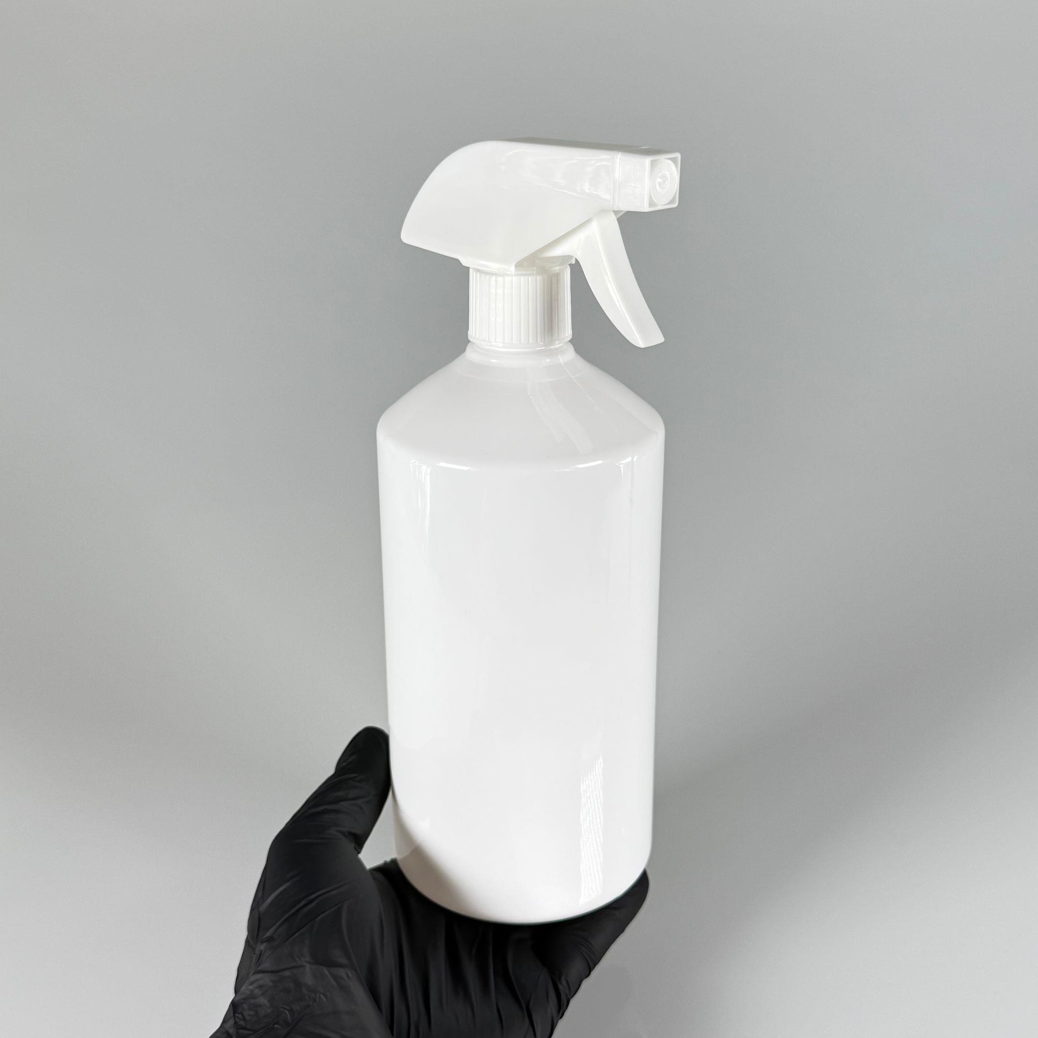 950 CC BEYAZ SERT PLASTİK ŞİŞE - BEYAZ TETİK TRİGER - 950 ML BEYAZ PET ŞİŞE - KALIN (45 GR)