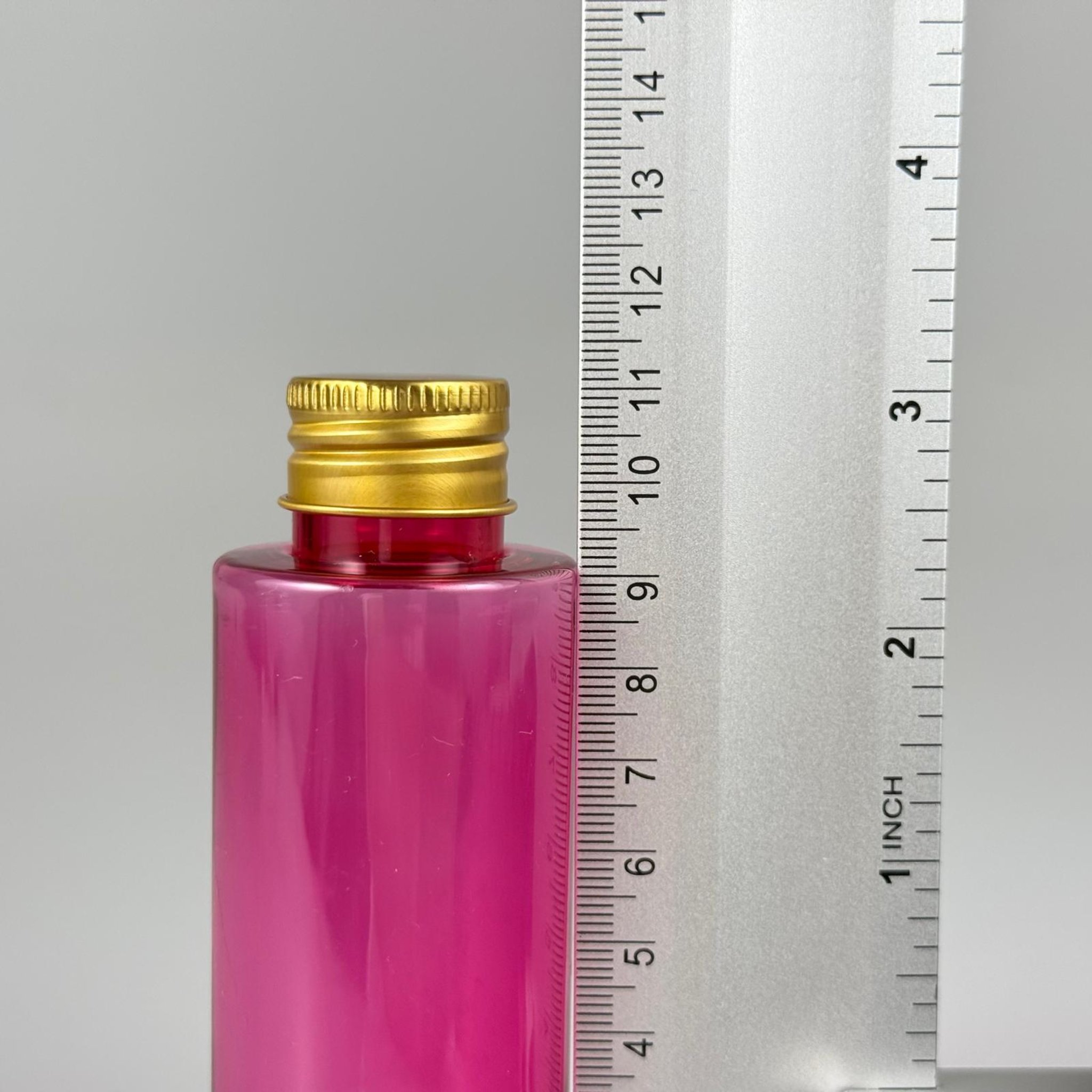 100 CC PEMBE SİLİNDİR KESKİN KÜT MODEL SERT PET ŞİŞE (17 GR - 24 AĞIZ ) + KÖPÜK CONTALI GOLD METAL ALÜMİNYUM KAPAK KOLONYA TIPALI TAKIM - 100 ML KAPAKLI PEMBE PET ŞİŞELER