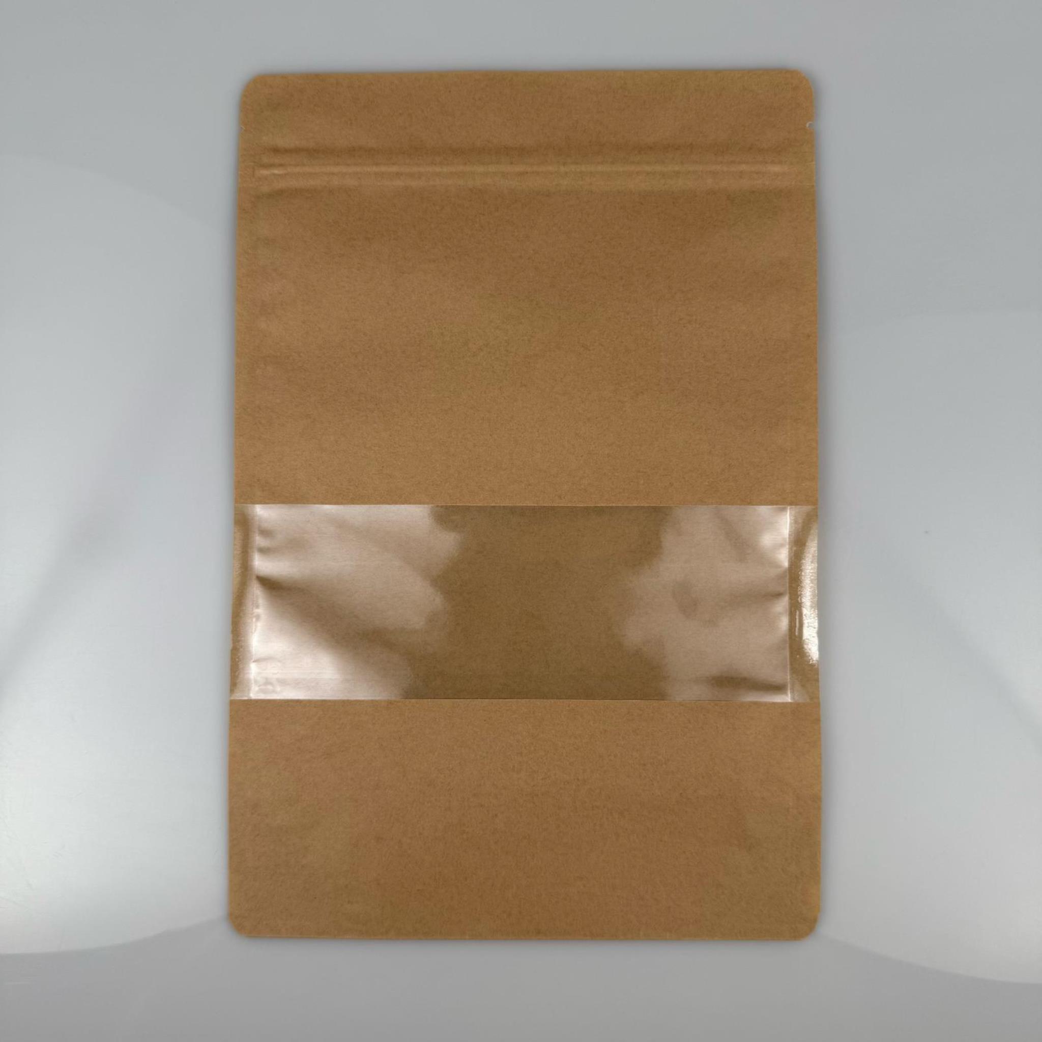 DOYPACK PENCERELİ - KRAFT AMBALAJ 21 X 31 CM - 1000 GRAM - ÇEREZ, KURU KAHVE, KURUYEMİŞ, AKTAR VB İÇİN ÇITÇITLI KİLİTLİ KESE, KRAFT TORBA, ÇEREZLİK