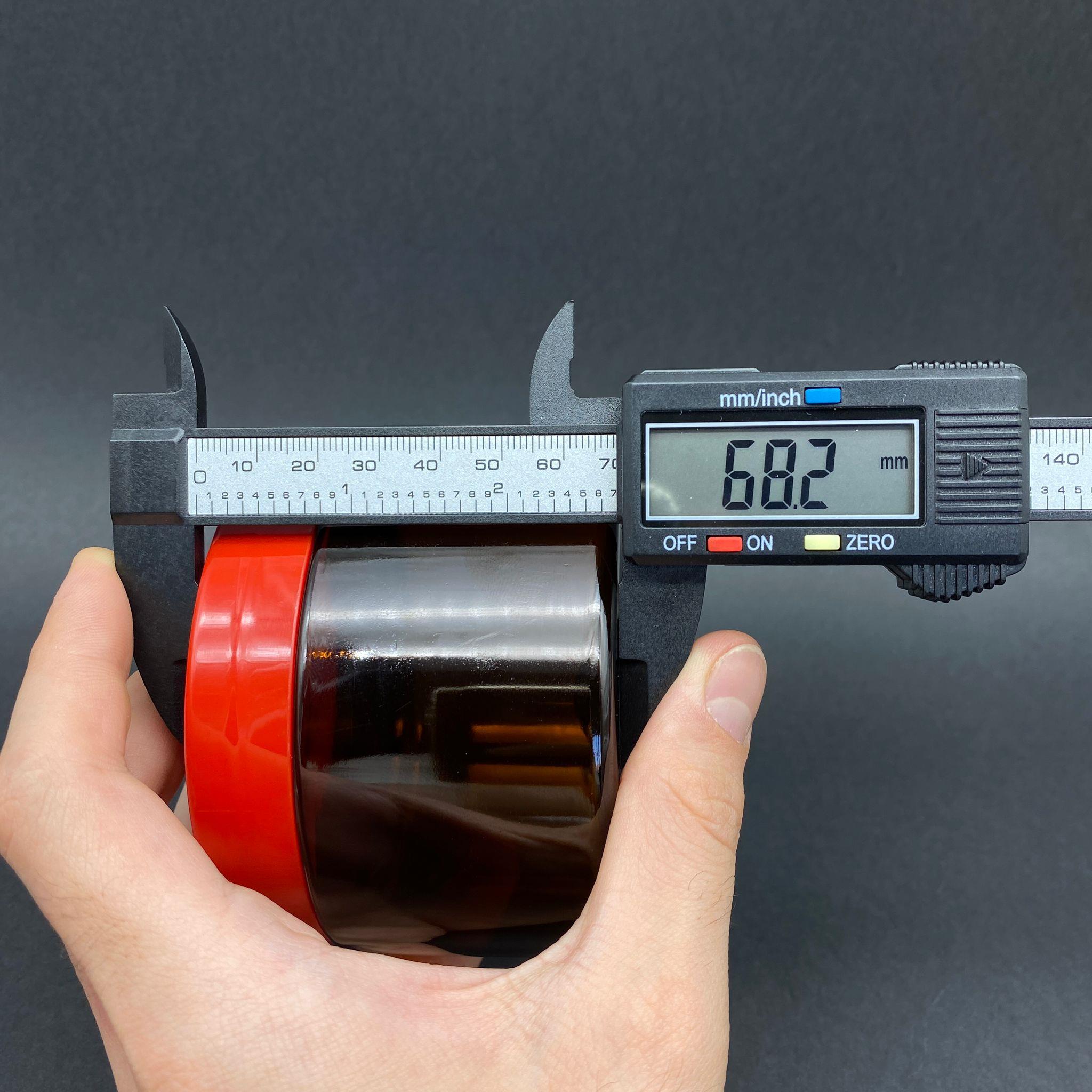 300 CC SERT PLASTİK AMBER KAVANOZ - KIRMIZI KAPAKLI - 300 ML KAHVERENGİ KAVANOZ