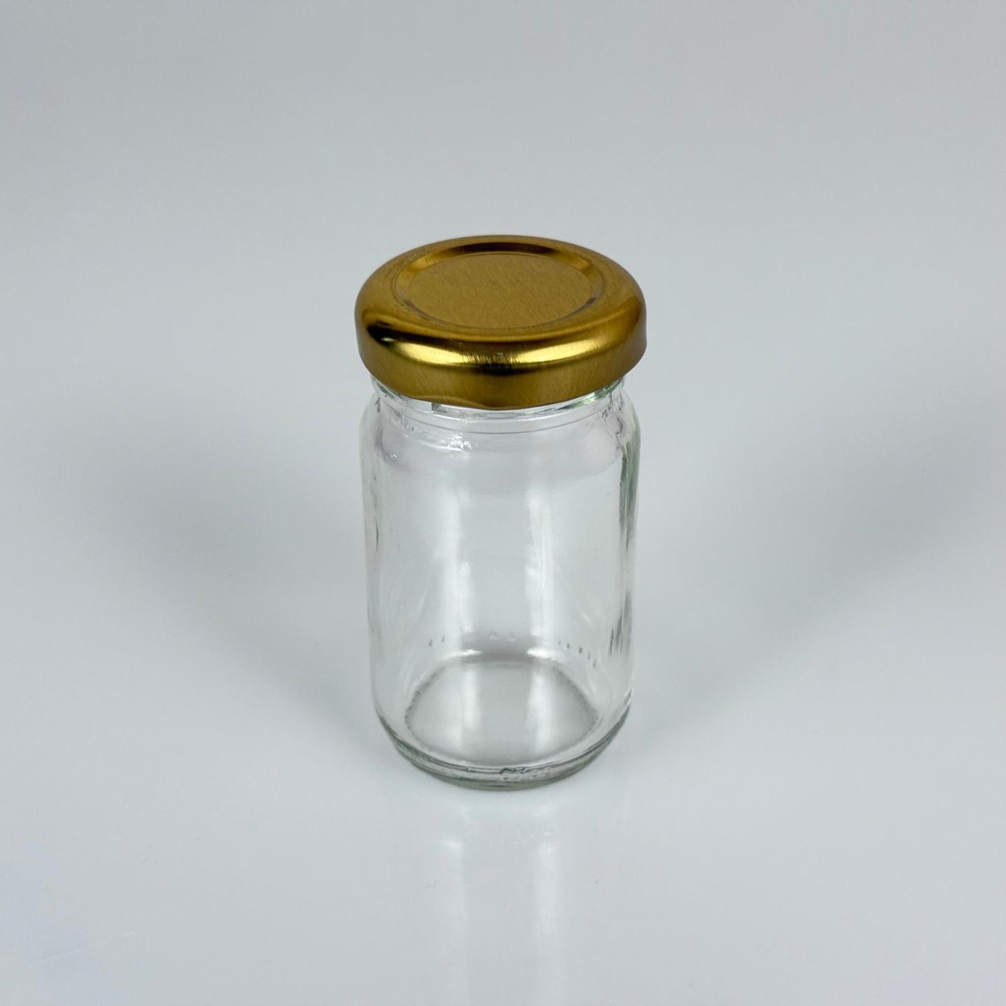 67 CC CAM KAVANOZ - GOLD METAL KAPAKLI - 67 ML CAM KAVANOZ