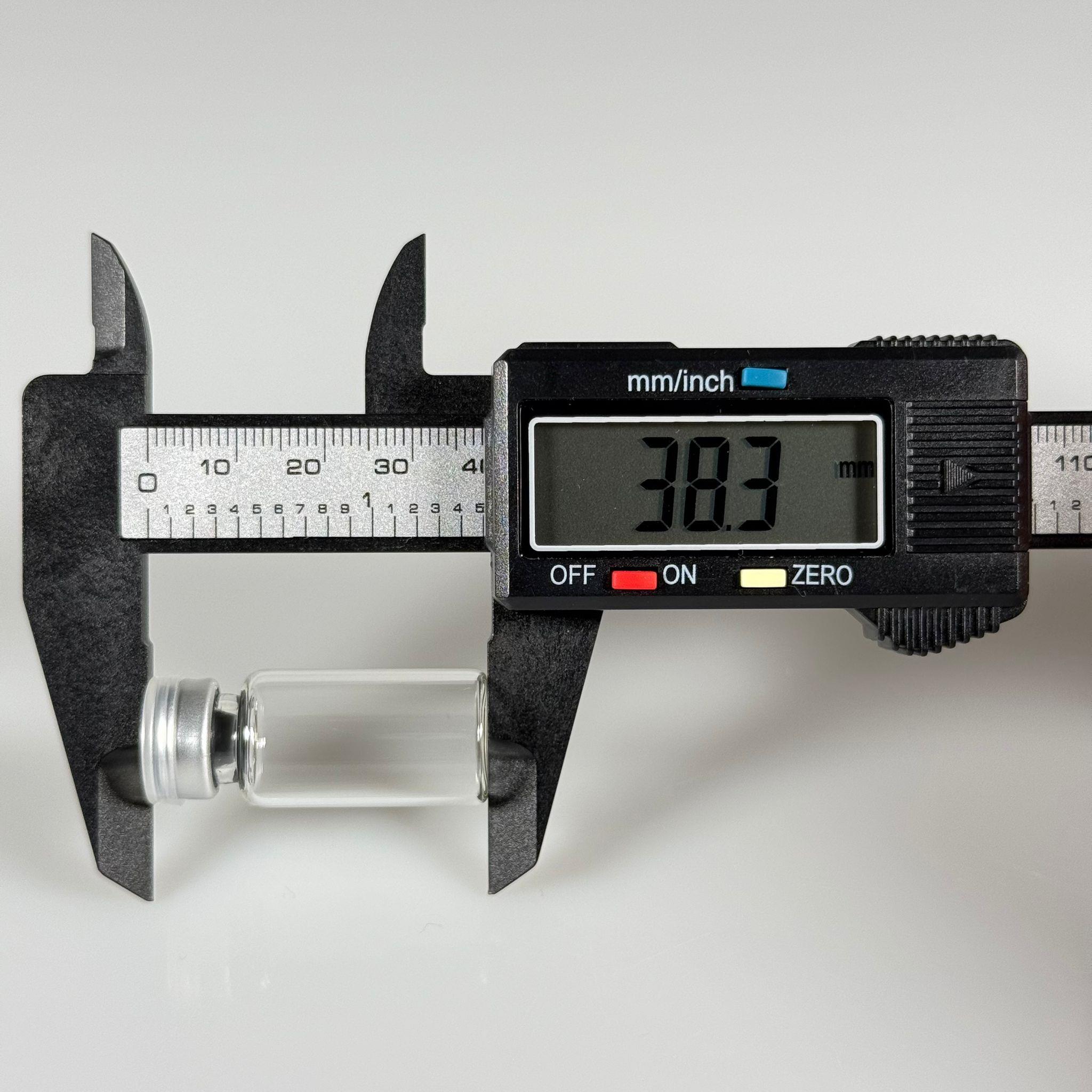 3 ML vial flakon şişe - 13 ağız 3 cc şeffaf cam ilaç şişesi + kauçuk butil enjektör tıpası + gümüş alüminyum kapaklı takım