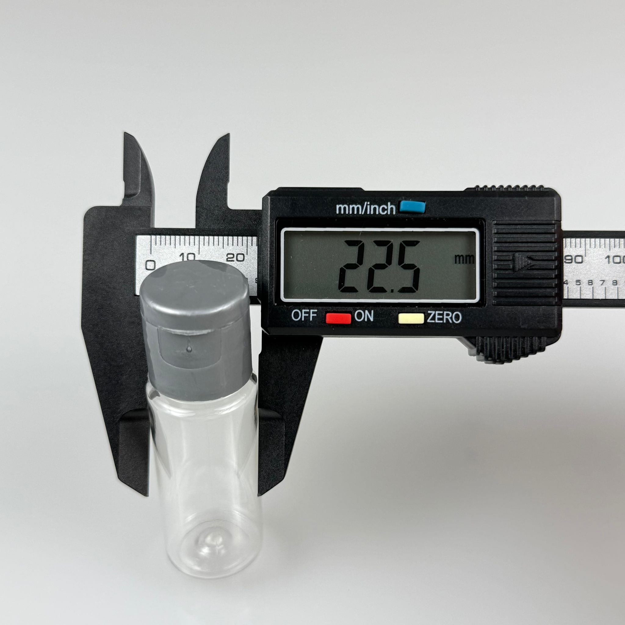 15 CC SİLİNDİR PET ŞİŞE + GRİ FLİPTOP KAPAK - 15 ML PROMOSYON KOLONYA İÇİN BOŞ ŞİŞE