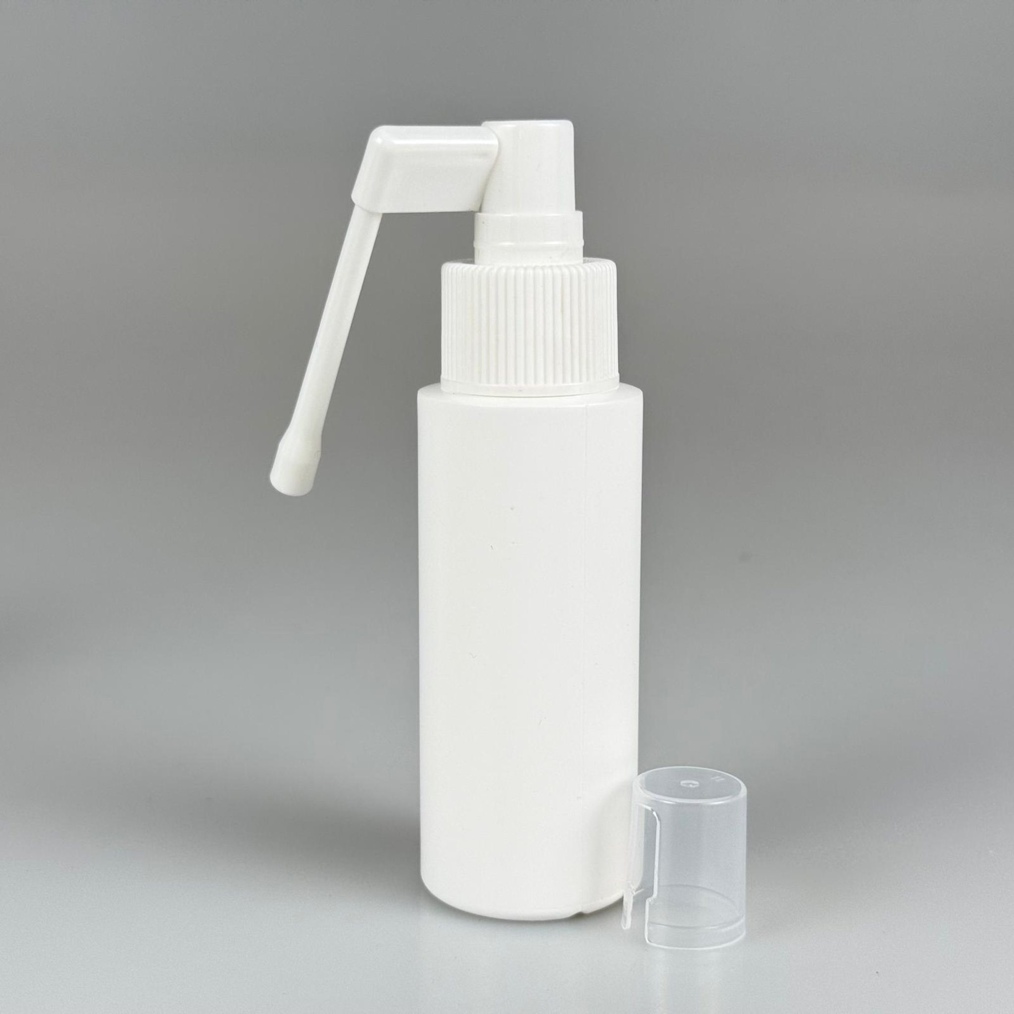 50 CC SİLİNDİR OVAL BOYUNLU KALIN POLİETİLEN ŞİŞE  - ORAL BOĞAZ  SPREYLİ - AĞIZ ÇAPI 24 MM - BEYAZ