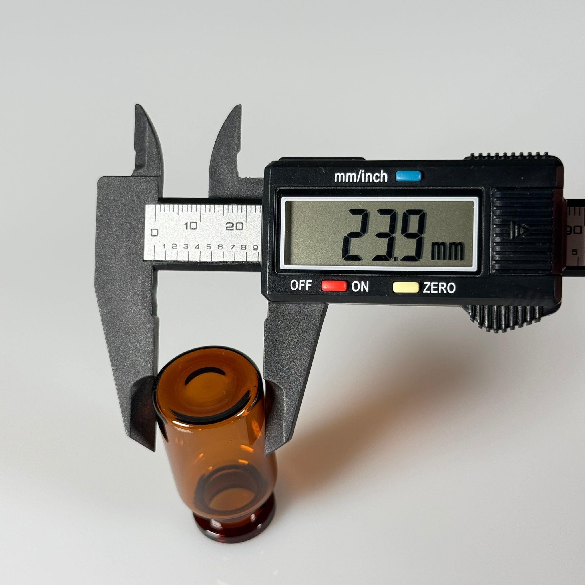 BOROSİLİKAT AMBER CAM ŞİŞE - 12 CC - 24X45 MM - ÇEKME CAM BORU FLAKON İNCE PENİSİLİN ŞİŞESİ - AĞIZ ÇAPI 20 MM - FLAKON ŞİŞELERİ VİAL ŞİŞE