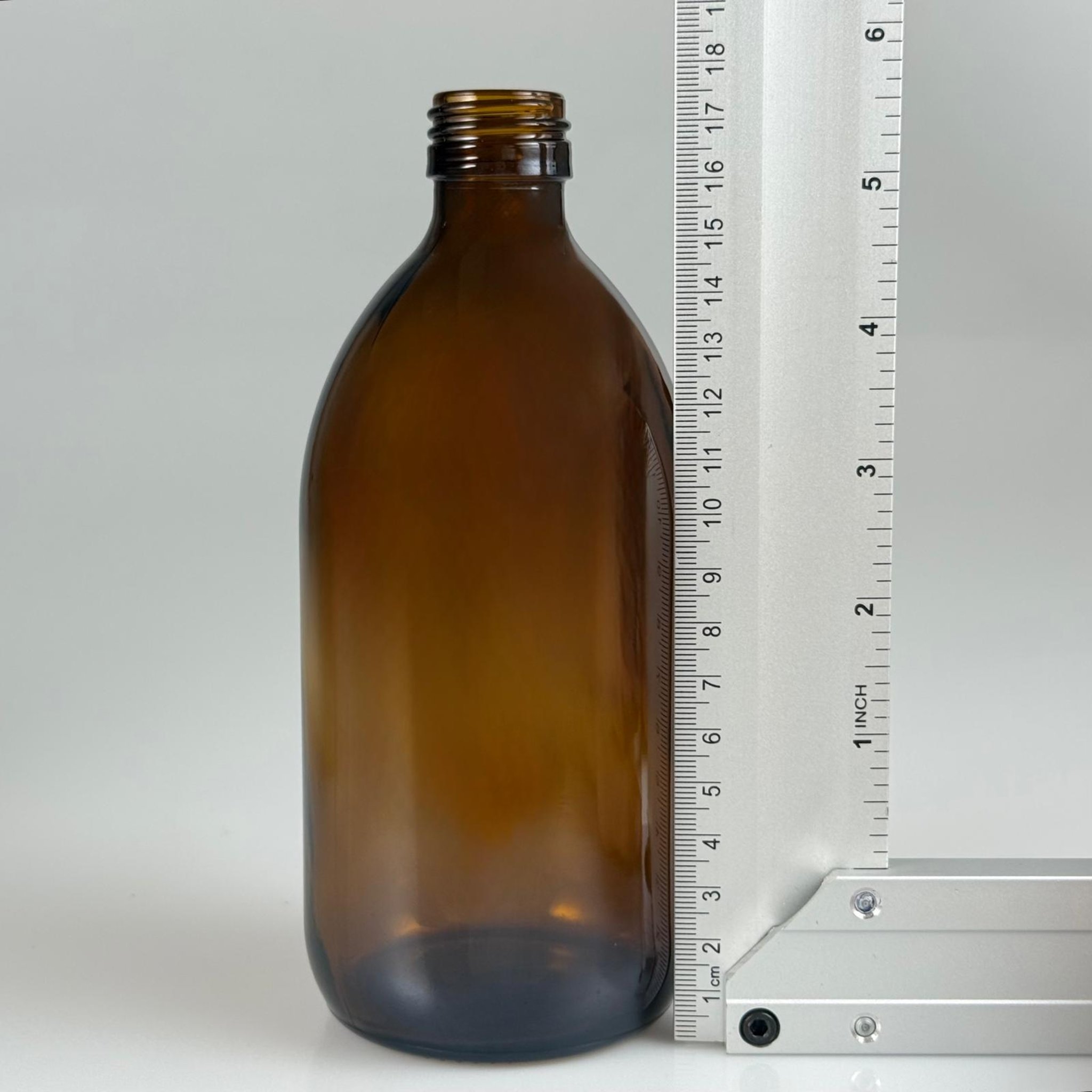 500 CC AMBER TOMBUL ÖZEL SERİ CAM ŞİŞE KAPAKSIZ (28 AĞIZ) - 500 ML CAM ECZA ŞİŞESİ - KAHVERENGİ