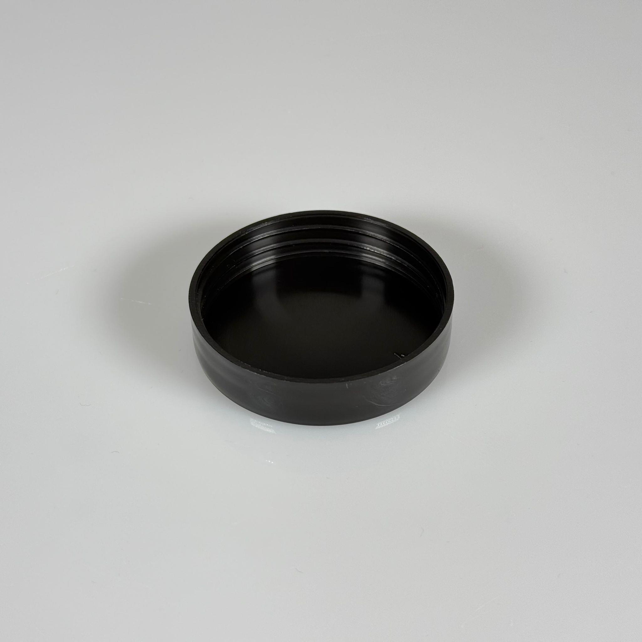 52 MM VİDALI PLASTİK KAPAK - SİYAH (50 CC CAM İTHAL KAVANOZU UYUMLU)