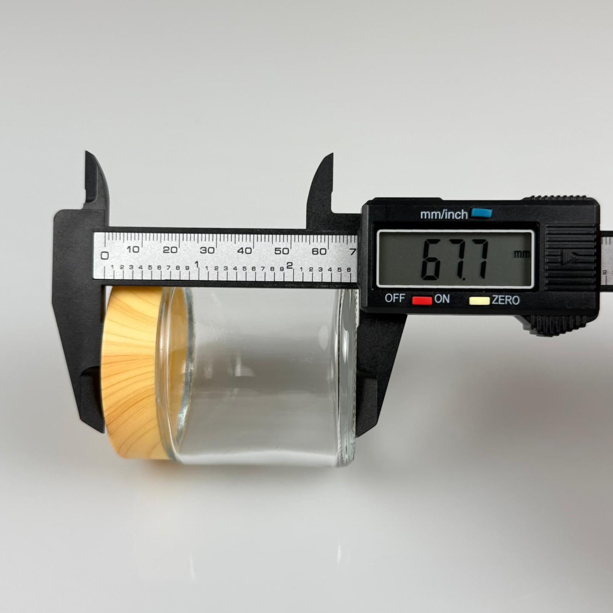 100 CC CAM ŞEFFAF KREM KAVANOZU - AHŞAP DESENLİ PLASTİK KAPAKLI İÇ CONTALI - 100 ML CAM KAVANOZ  - KOZMETİK KAVANOZ