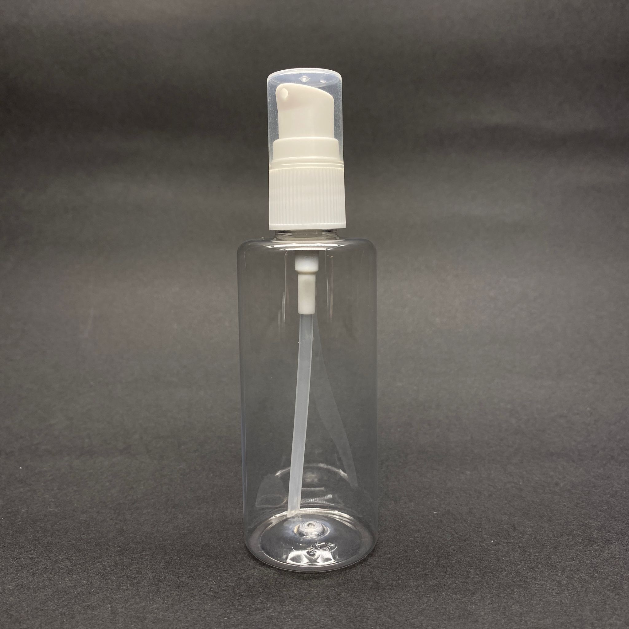 100 CC PET ŞİŞE SİLİNDİR - BEYAZ LOSYON POMPALI - 100 ML KREM POMPALI PET ŞİŞE (YOĞUN KIVAMLI SIVILARDA KULLANILIR)