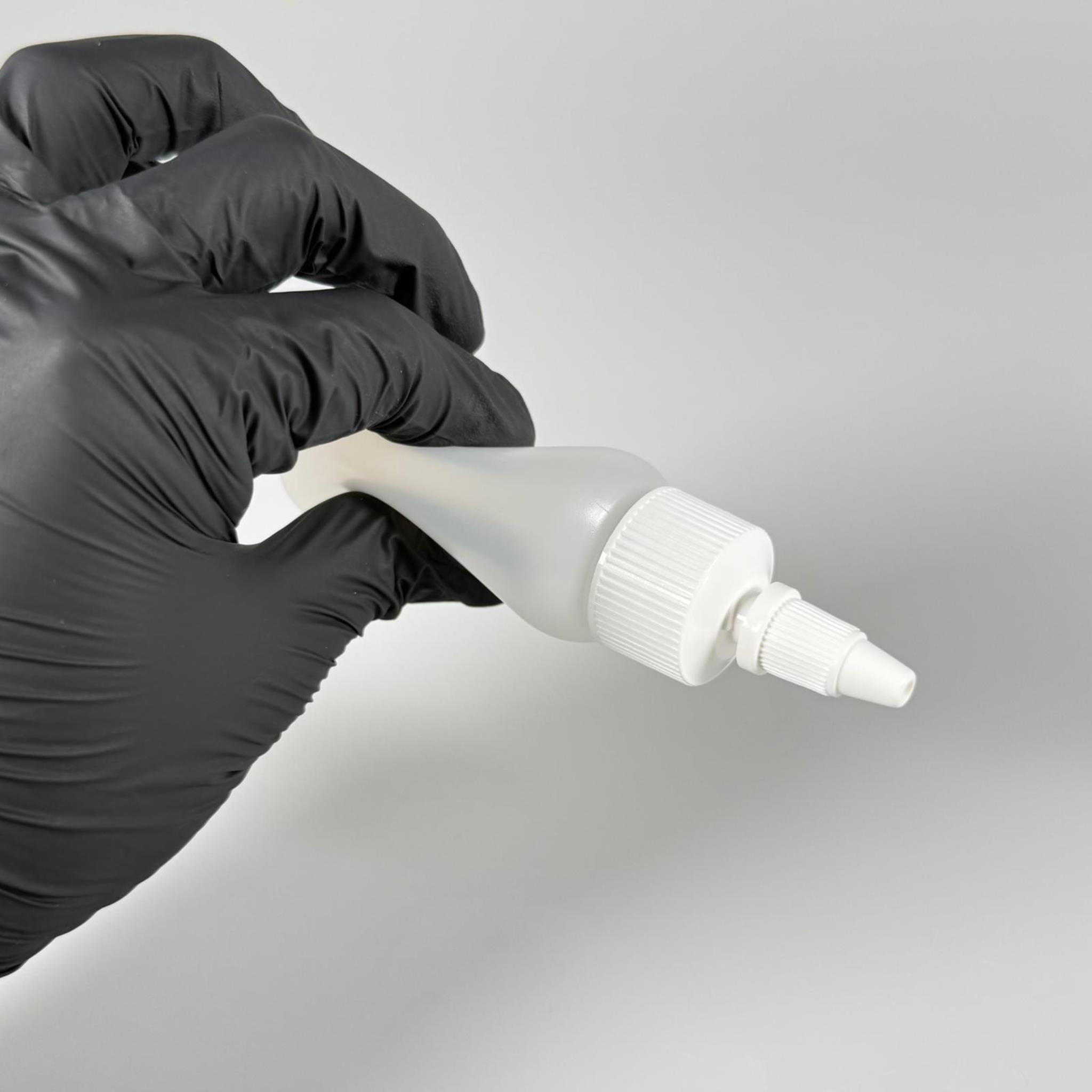 50 ML SIKILABİLİR YUMUŞAK POLİETİLEN PE PLASTİK ŞİŞE - BEYAZ TWİST AKITICI SOS KAPAKLI - 50 cc sos, yağ, kartuş, mürekkep vb için boş şişeler