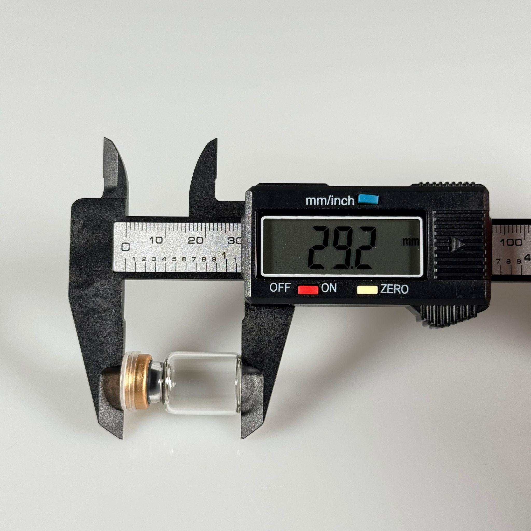 2 ML vial flakon şişe - 13 ağız 2 cc şeffaf cam ilaç şişesi + kauçuk butil enjektör tıpası + gold alüminyum kapaklı takım