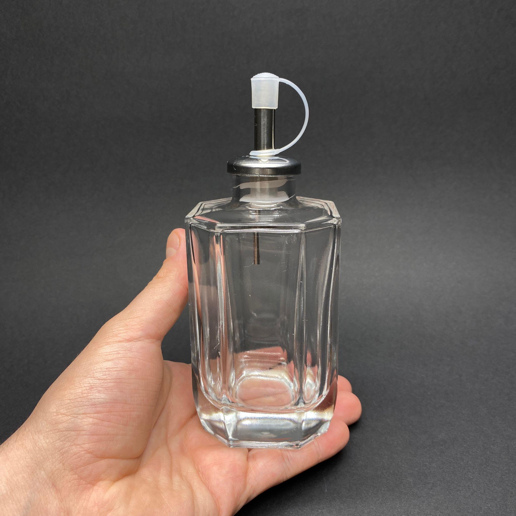 200 CC LÜX CAM ŞİŞE - ÇELİK KAPAKLI AKITICI TIPALI - 200 ML ÖZEL CAM ŞİŞE