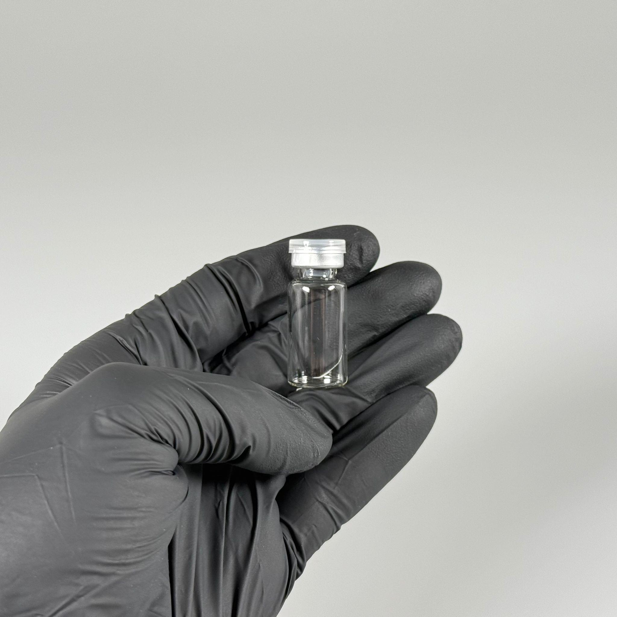 3 ML vial flakon şişe - 13 ağız 3 cc şeffaf cam ilaç şişesi + kauçuk butil enjektör tıpası + gümüş alüminyum kapaklı takım