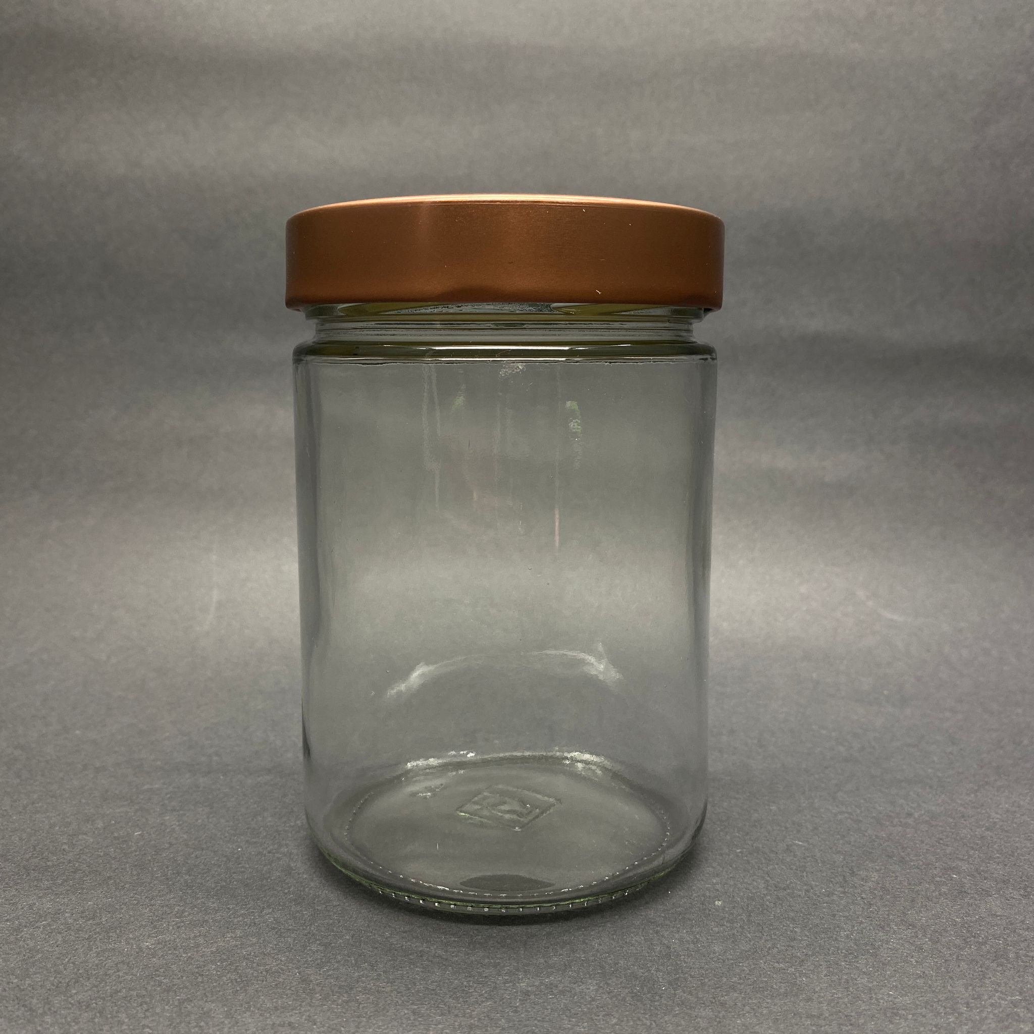 700 CC CAM ALMAN KAVANOZ - BRONZ METAL KAPAKLI - 700 ML DERİN KAPAKLI CAM KAVANOZ