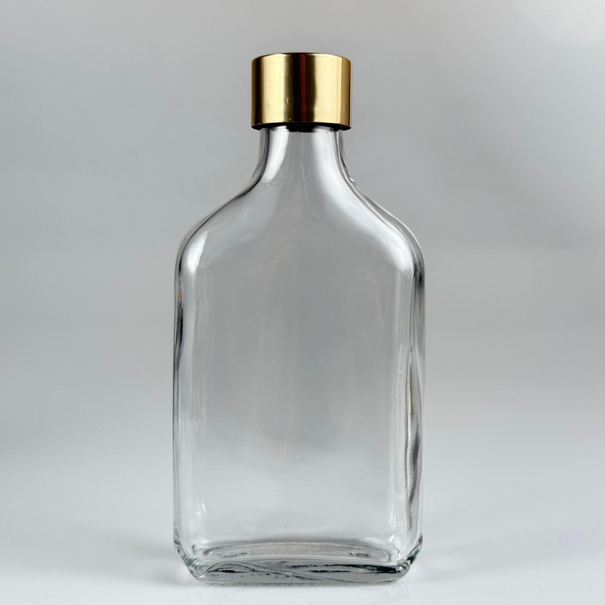 200 CC YASSI CAM COLD BREW ŞİŞE - SOĞUK KAHVE ŞİŞESİ -  ALÜMİNYUM KAPLAMALI GOLD KAPAKLI TAKIM - 200 ML CAM ŞİŞE