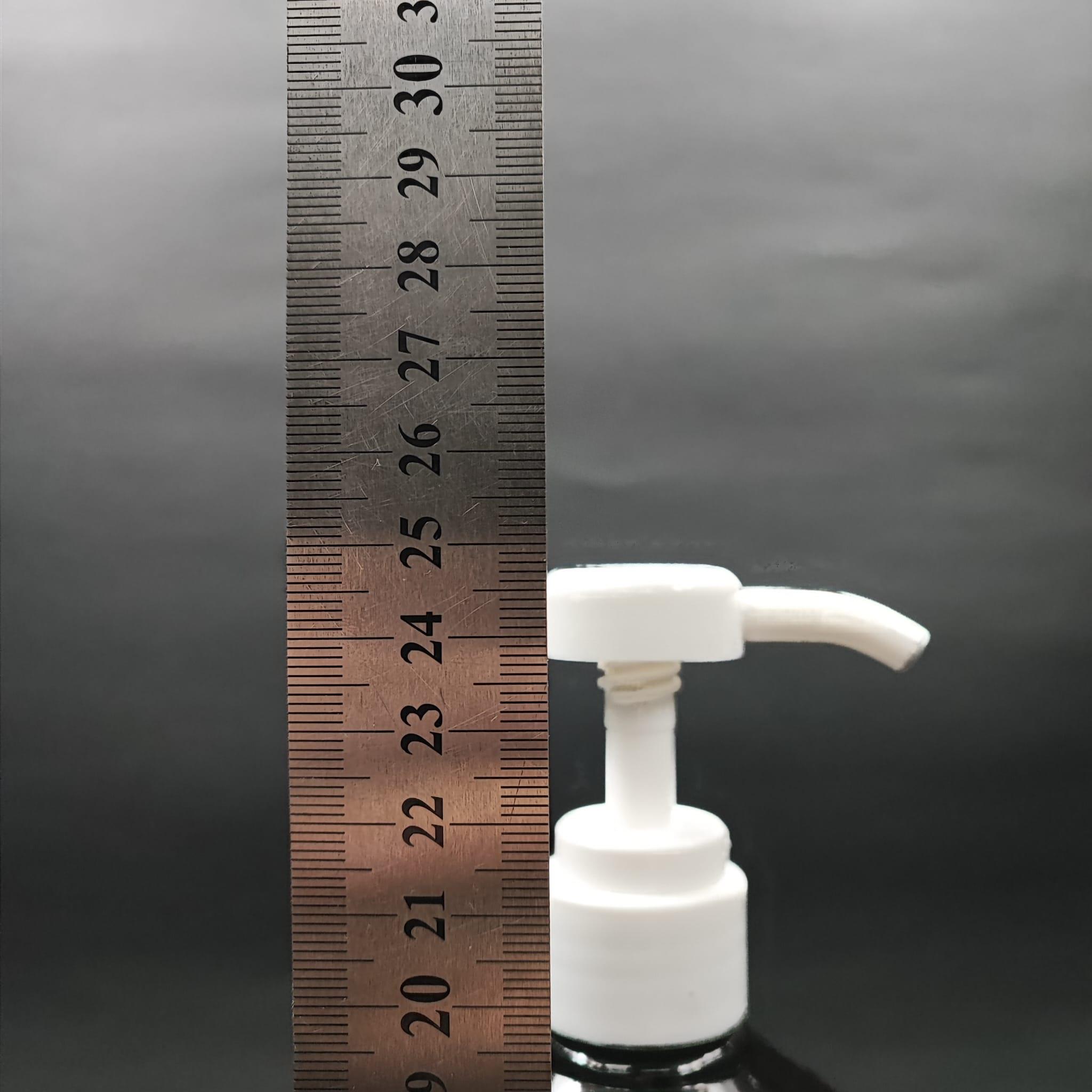 1000 CC AMBER PET ŞİŞE - BEYAZ DOZAJ POMPALI (HER BASMADA 4 CC SIVI ATAR)  - 1000 ML POMPALI ŞİŞE - ŞURUP, ŞAMPUAN, KREM GİBİ YOĞUN KIVAMLI SIVILARDA KULLANILIR