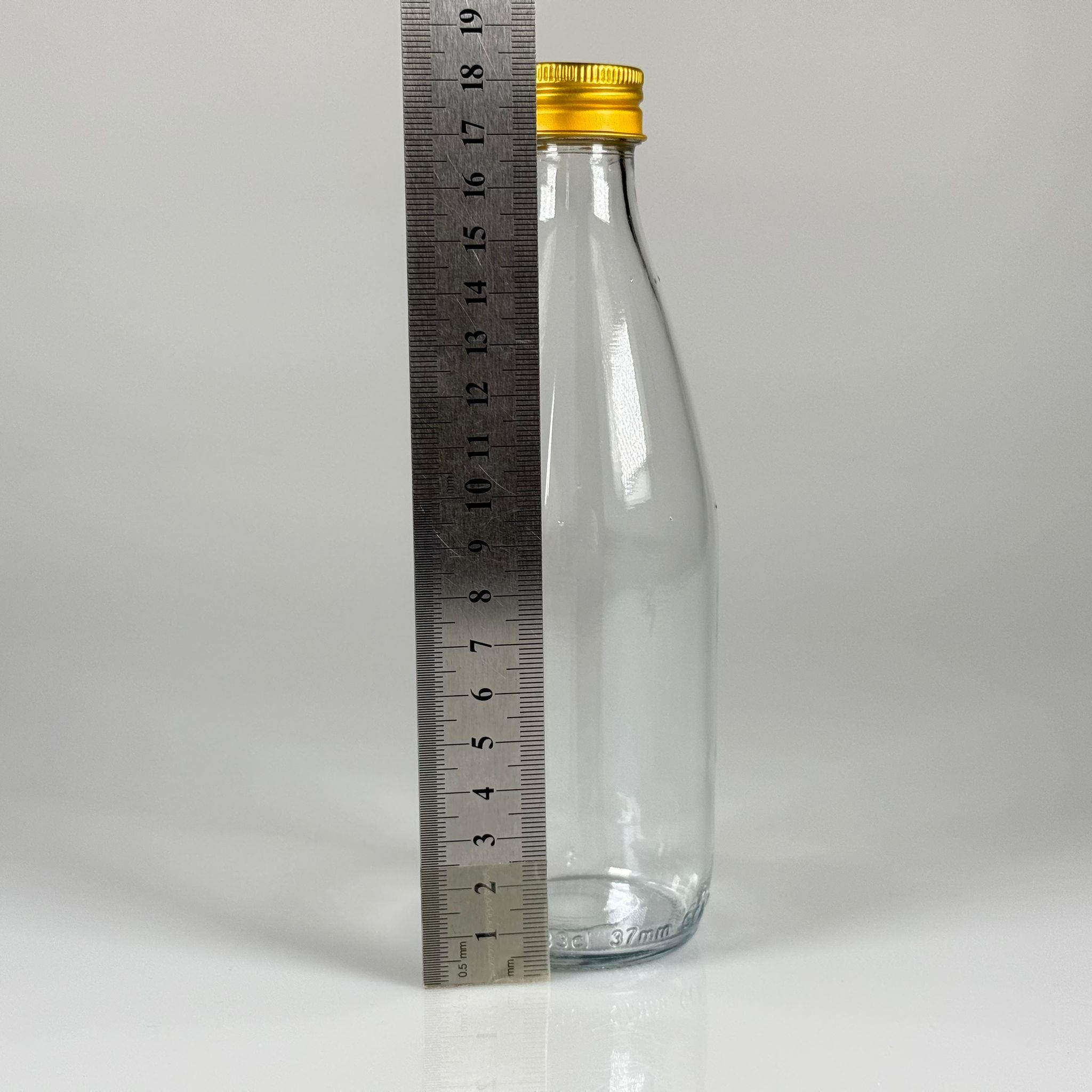 330 ML LÜKS CAM SU ŞİŞESİ - 330 CC BOŞ CAM SU ŞİŞELERİ - GOLD ALÜMİNYUM METAL KAPAKLI (ELLE AÇILIP KAPANABİLİR) - RESTORAN, CAFE, OTEL VS İÇİN PREMİUM CAM ŞİŞE